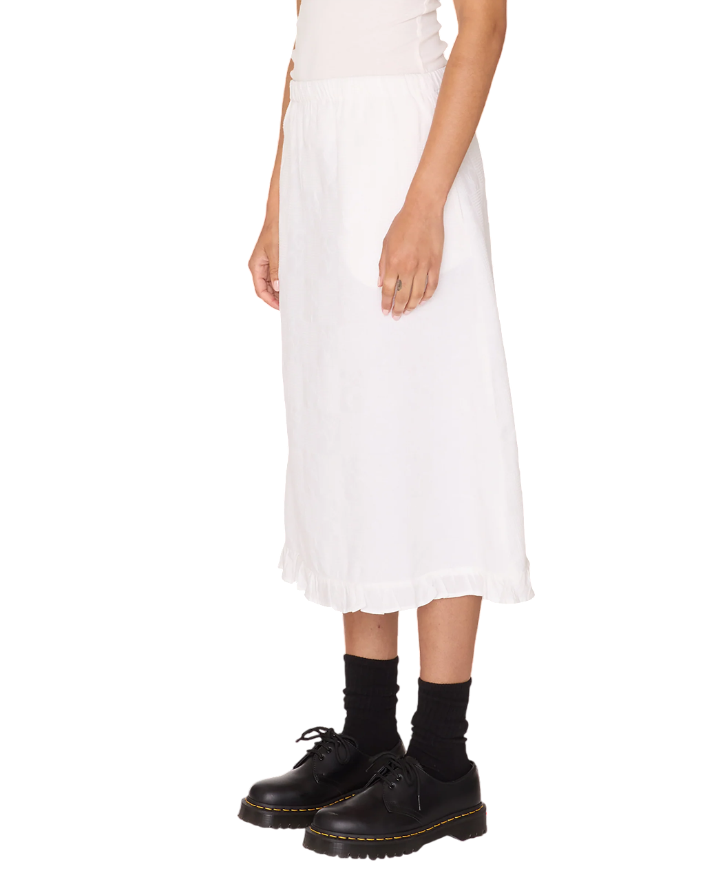 Manor Jacquard Skirt | White