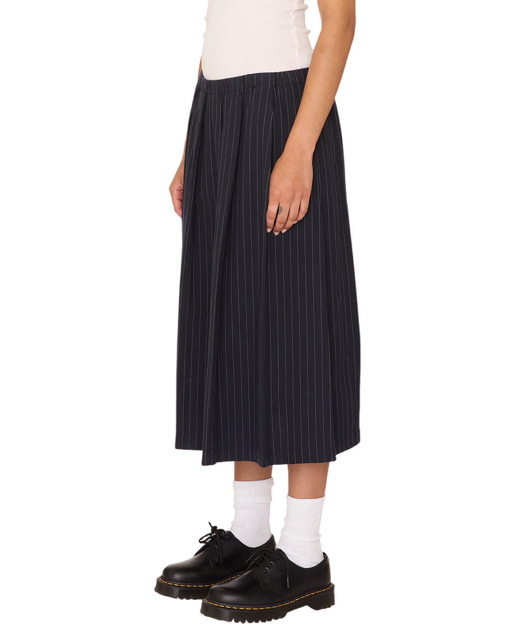 Madeline Pleated Skirt | Dark Navy Multi