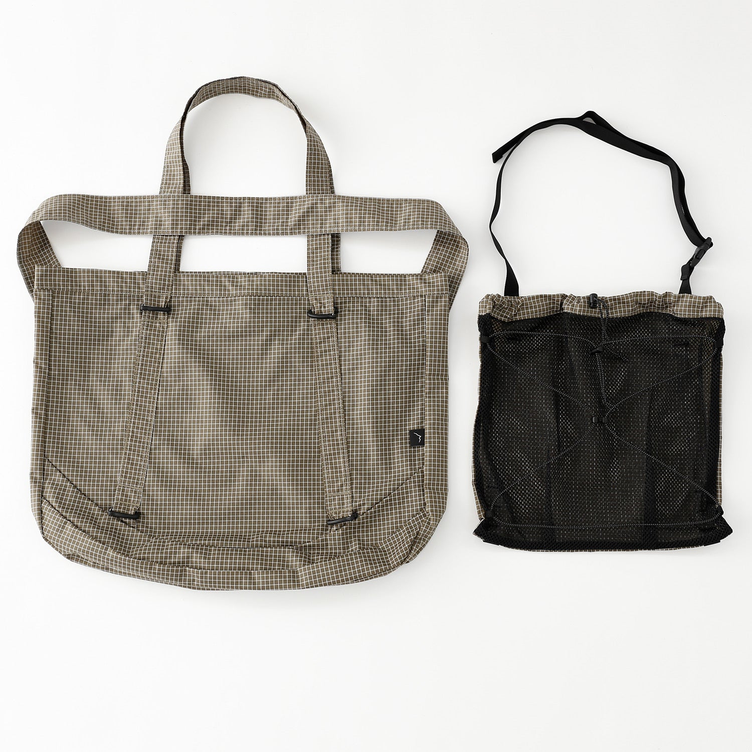 Trail Tote | Grid Khaki