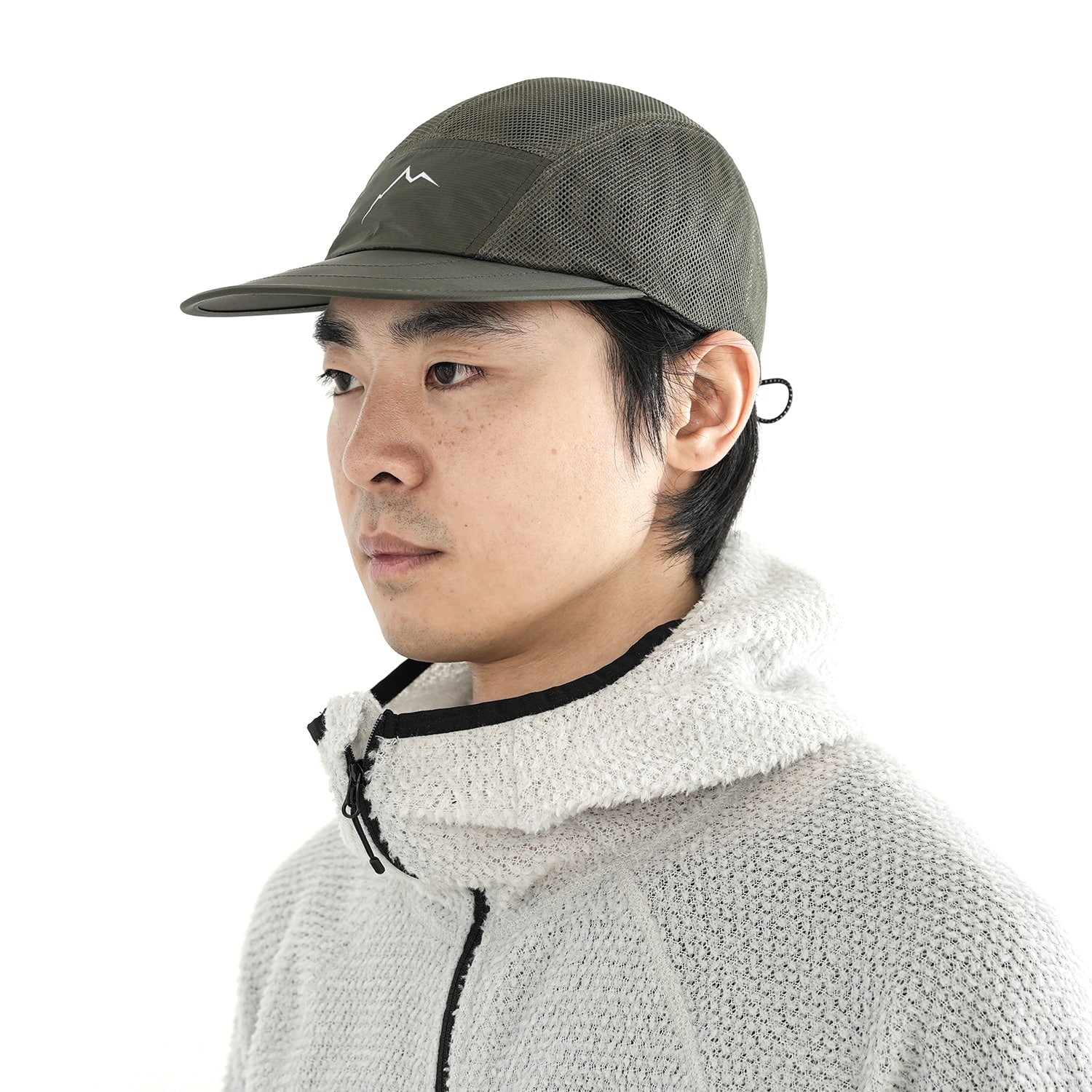 Double Mesh Feather Cap | Khaki