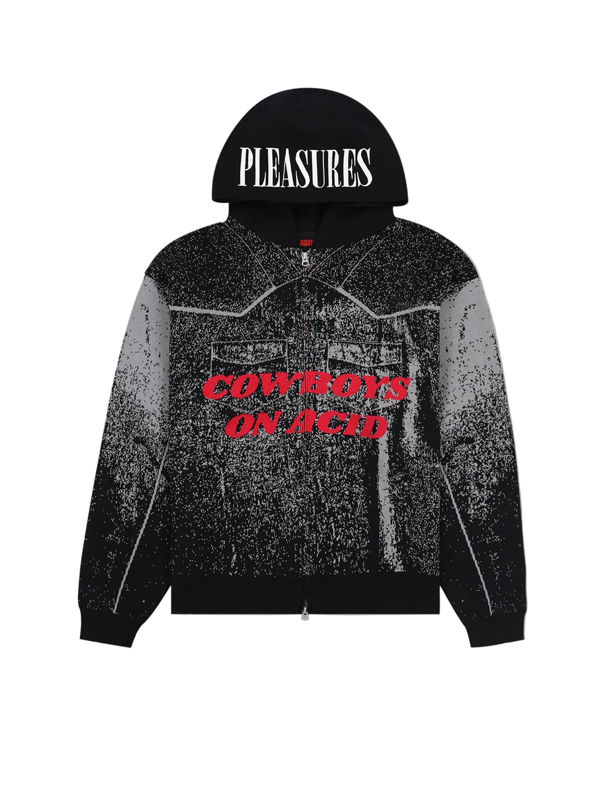 Acid Cowboy Knitted Hoodie | Black