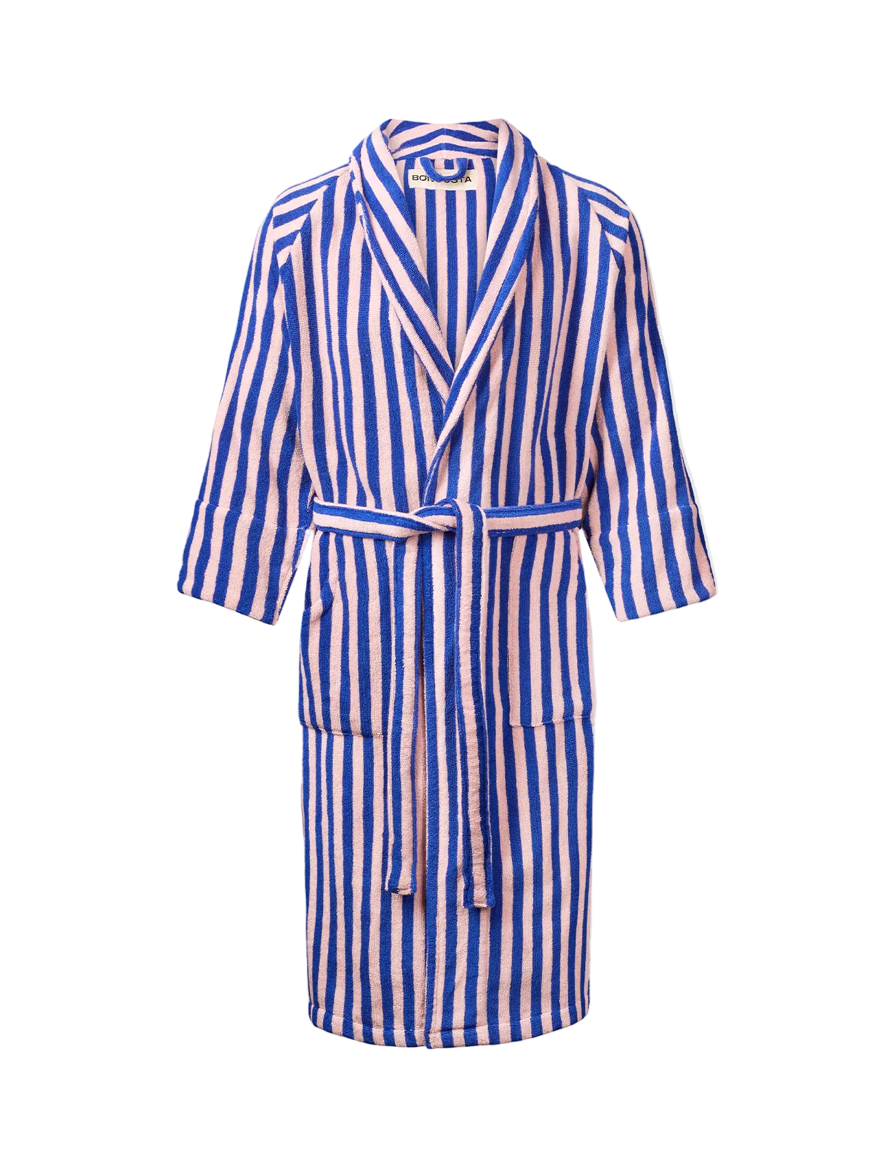 Naram Bathrobe, dazzling blue & rose