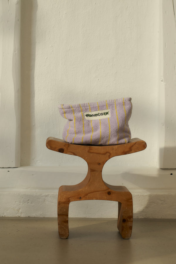 Naram Toiletry Bag, lilac & neon yellow