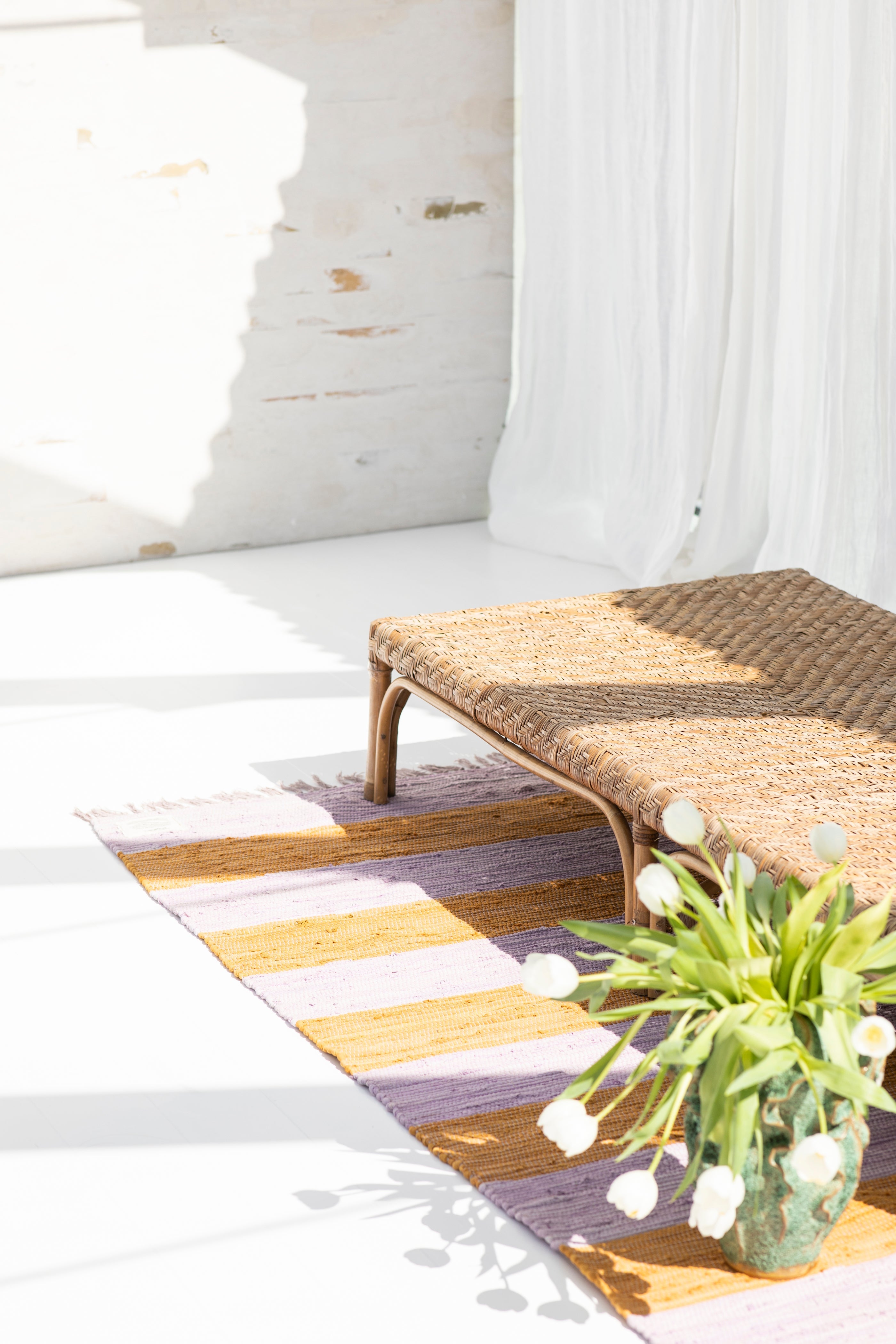 Chindi Rug, lilac & golden