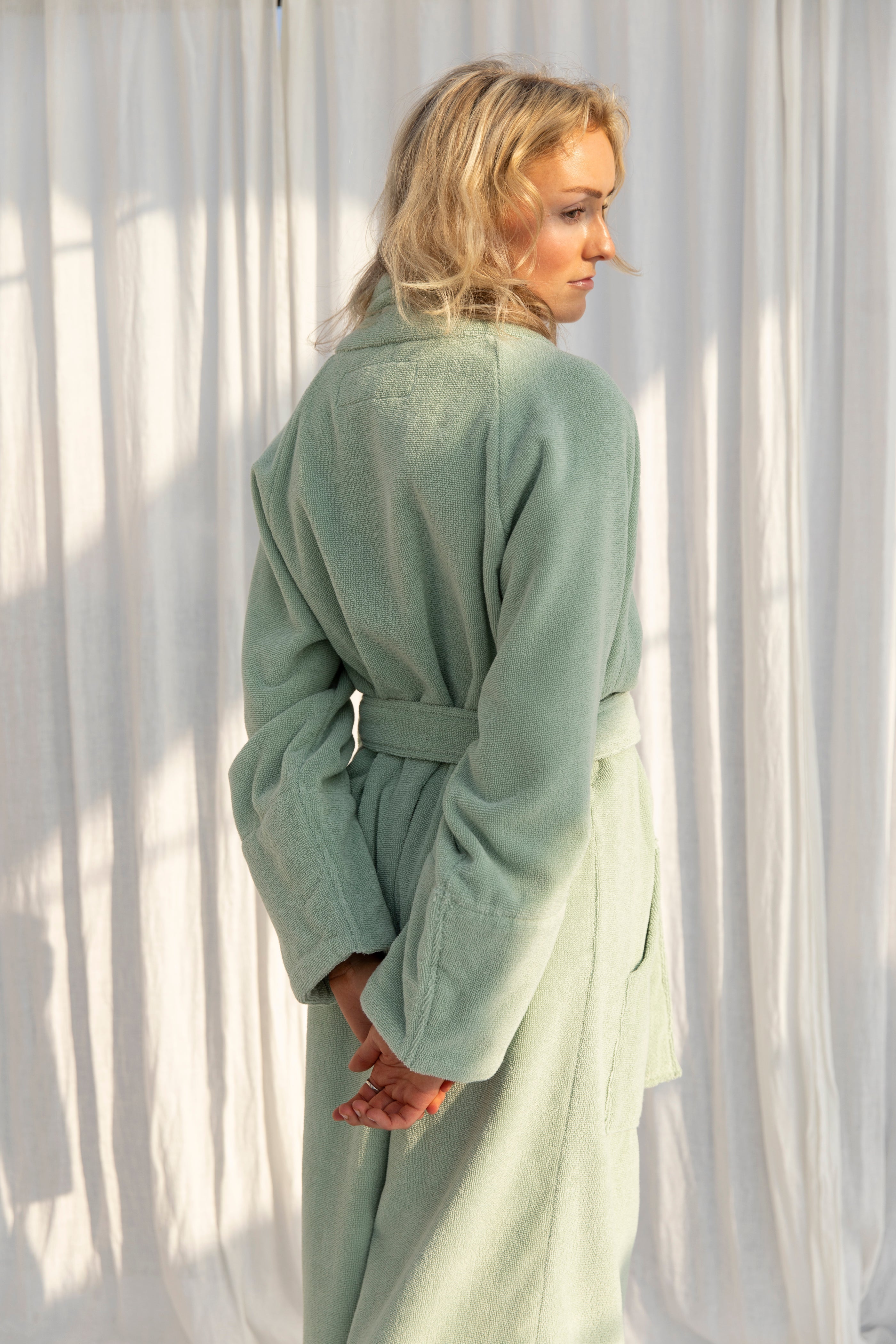 Naram Bathrobe, silver sage