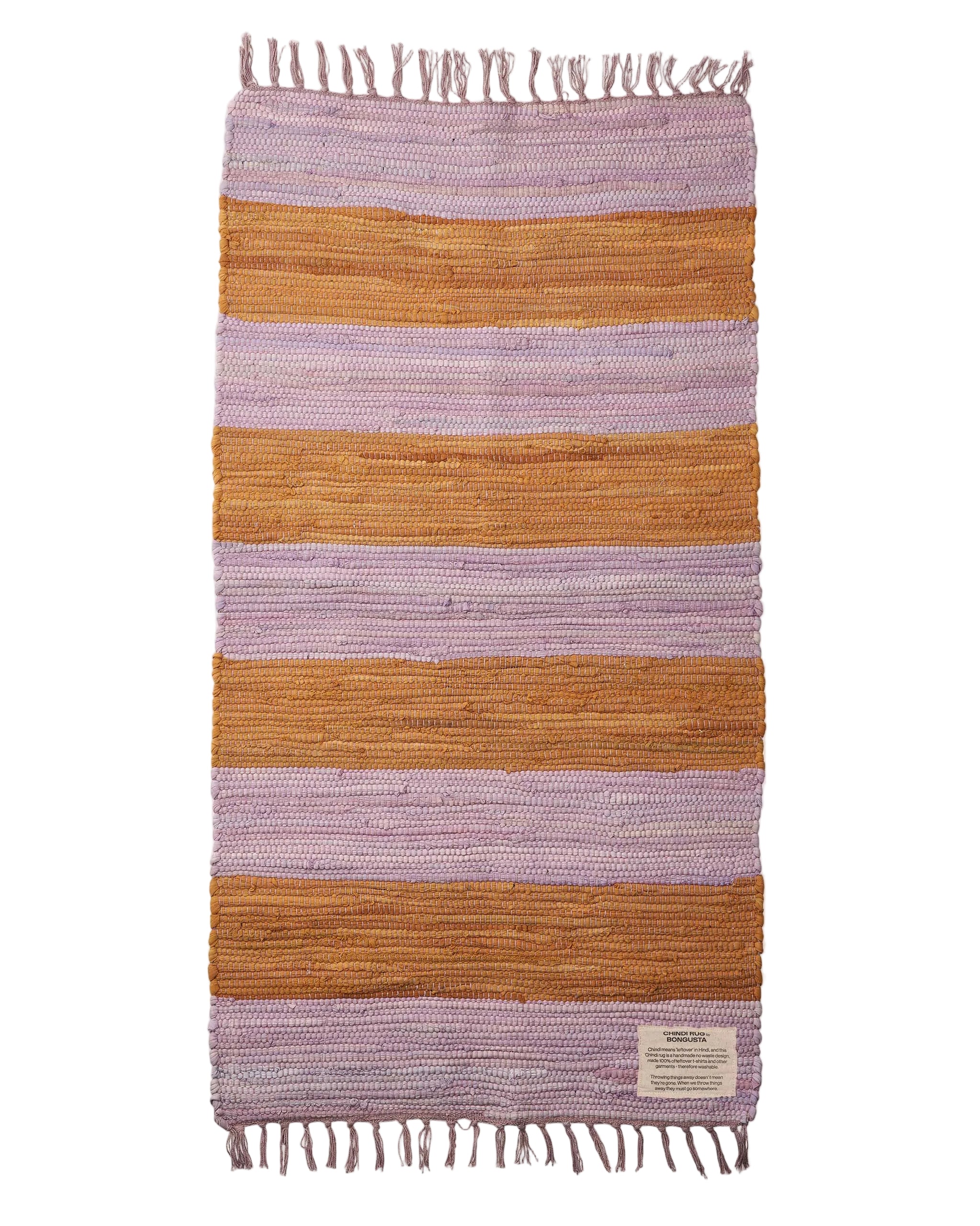 Chindi Rug, lilac & golden