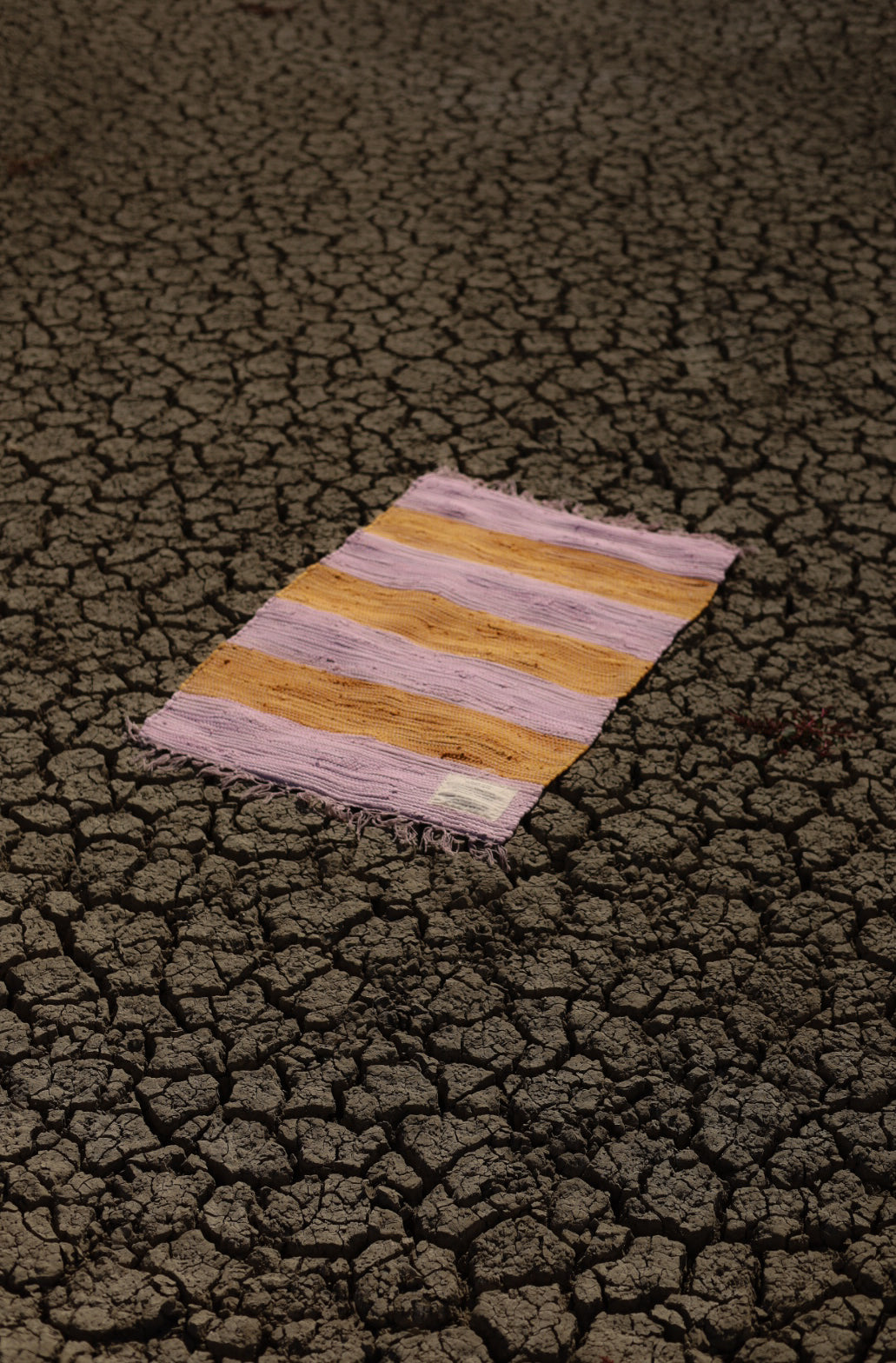 Chindi Rug, lilac & golden