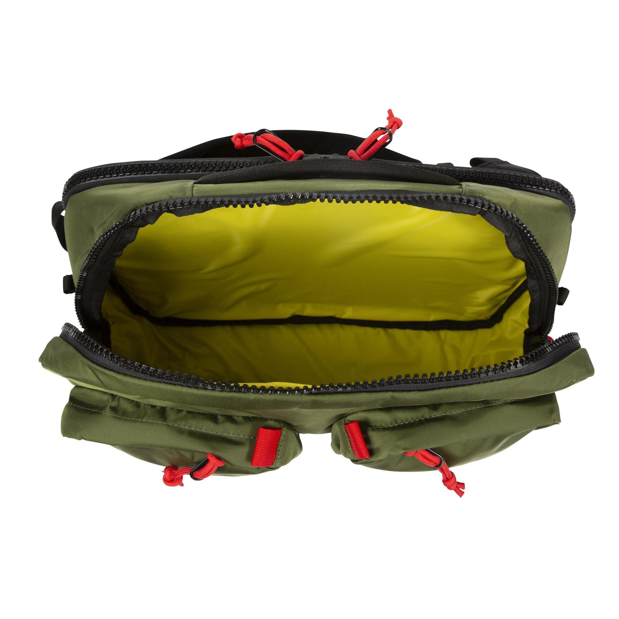 Detail product shot of the global briefcase showing the main compartment
