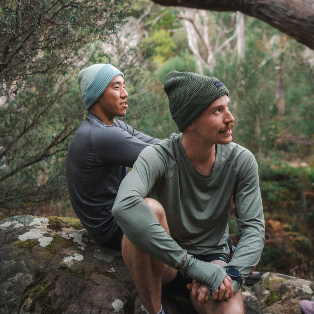 Green Running Beanie Hat