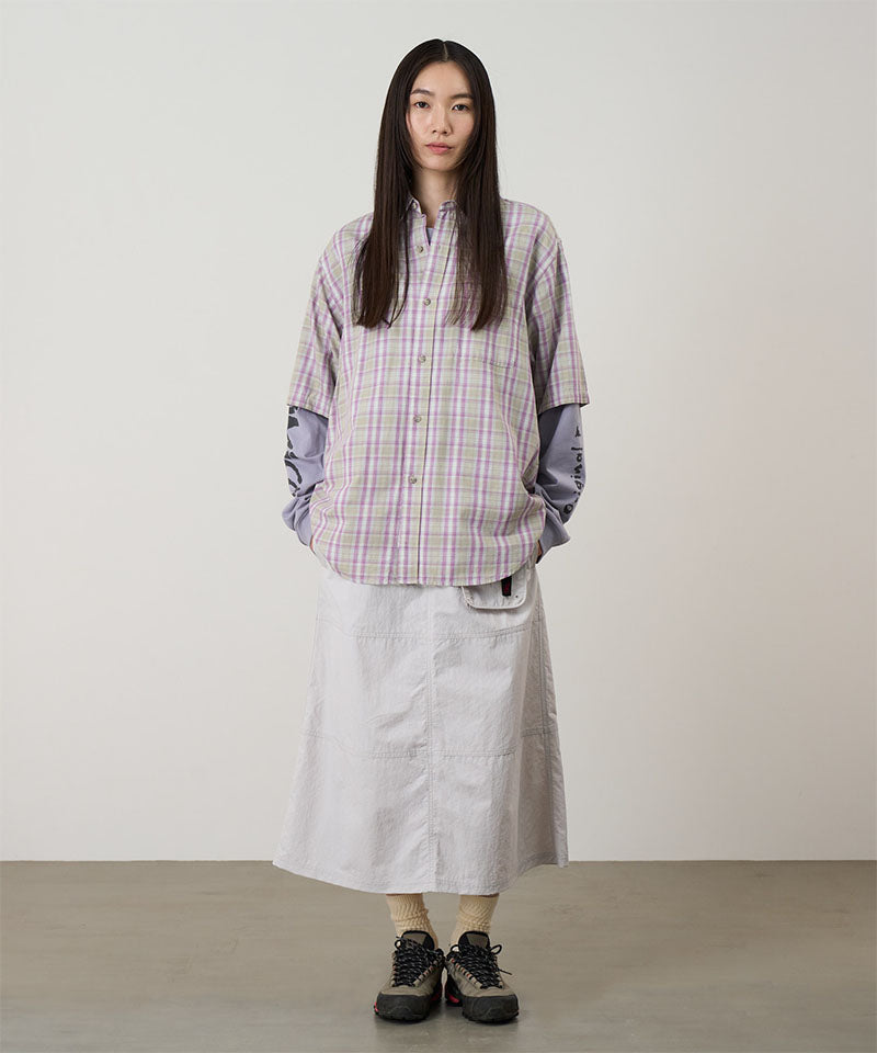 Nylon Utility Skirt | Ecru