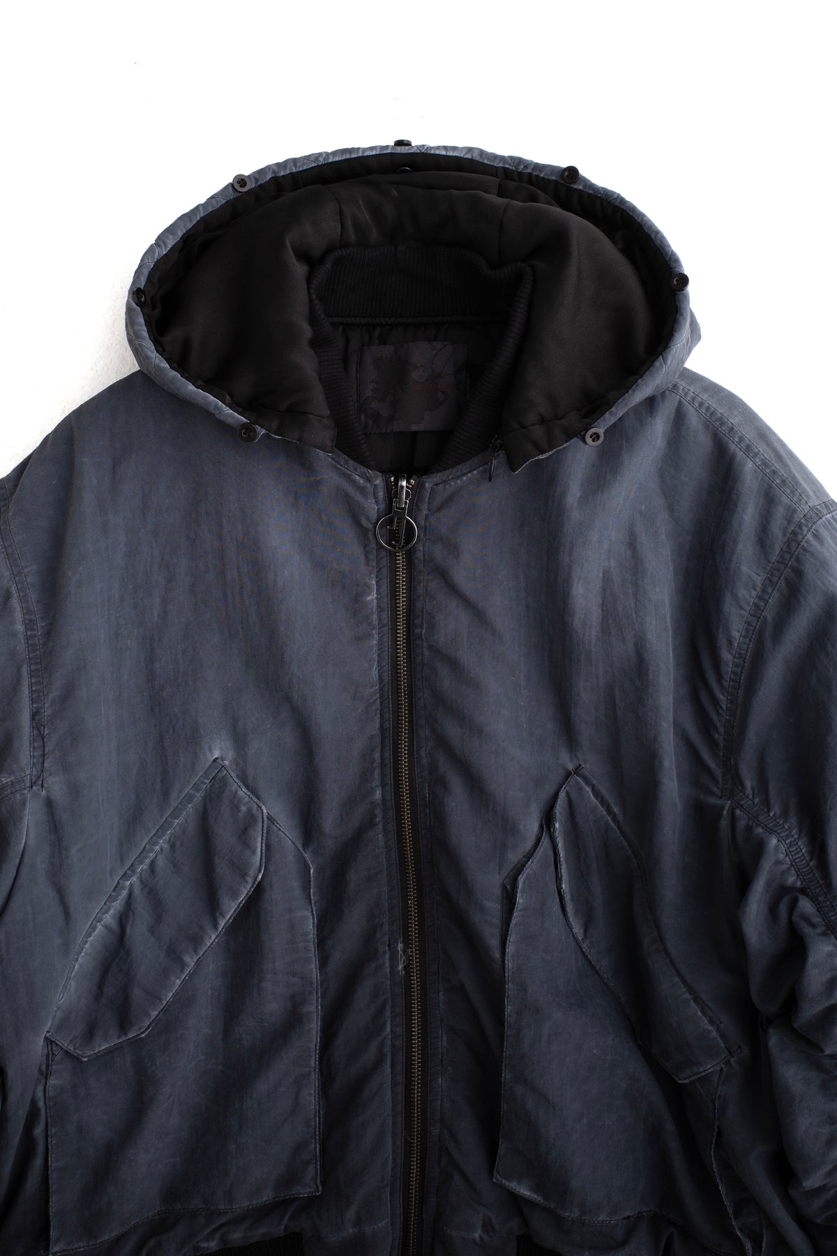 Fur Hood Bomber | Black