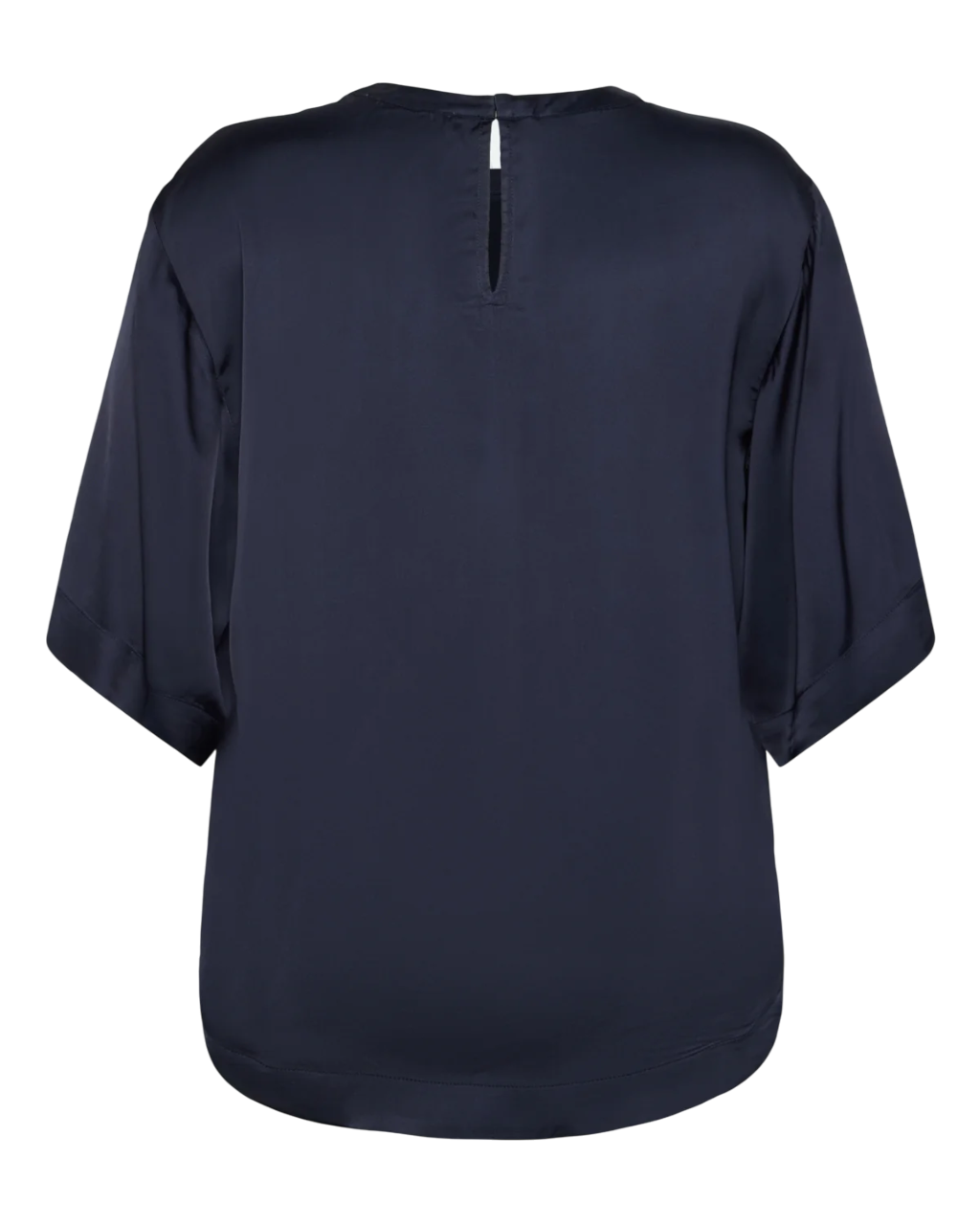 Janey Short Sleeved Satin Blouse | Sky Captain