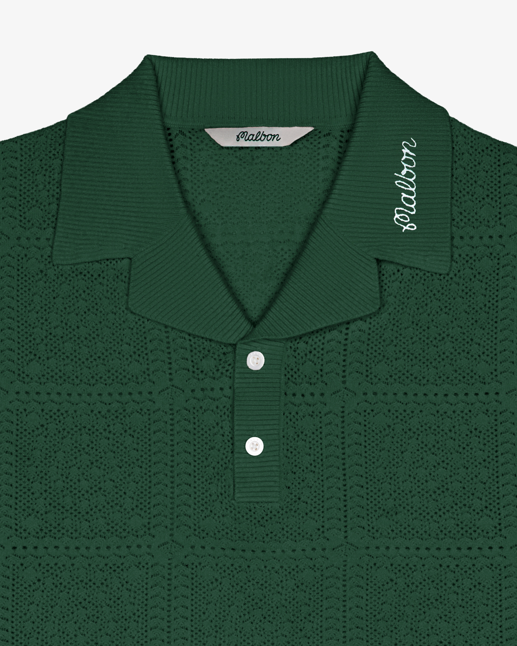 Resort Crochet Polo | Green