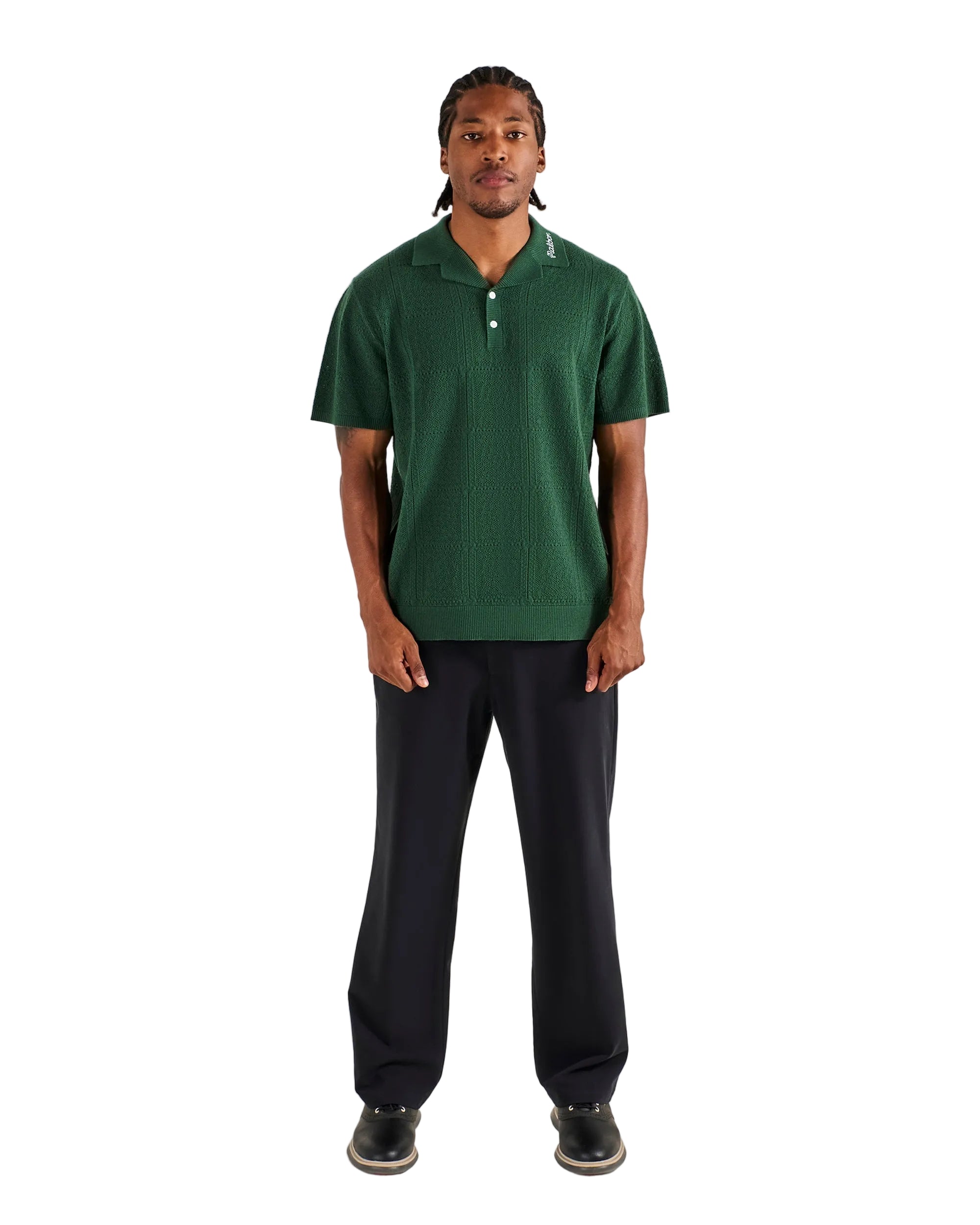 Resort Crochet Polo | Green