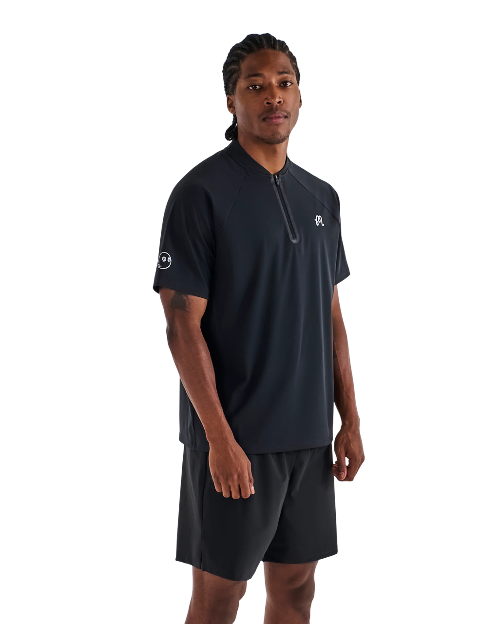 Performance Zip Blade Collar Polo | Black