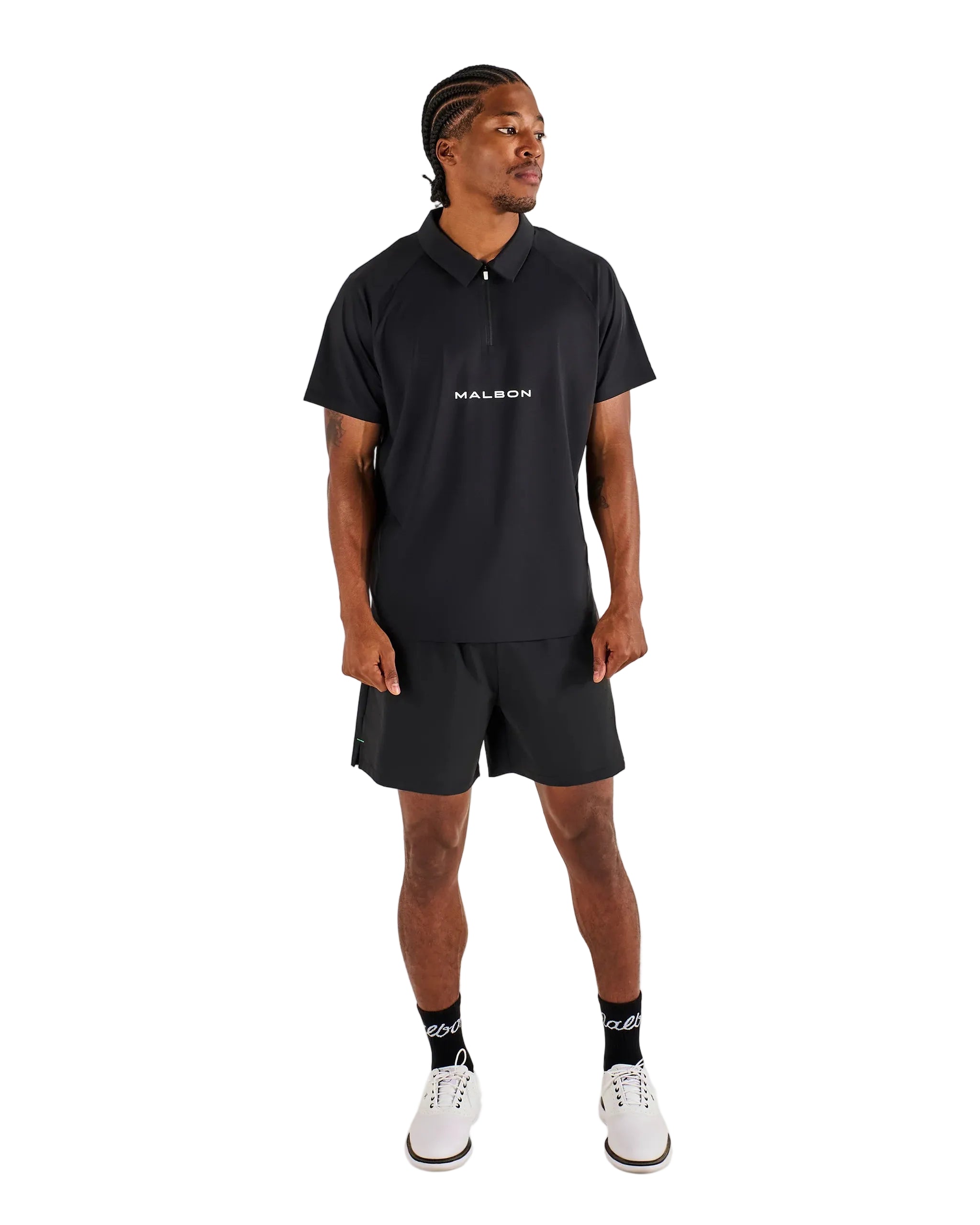 Performance Zip Raglan Polo | Black