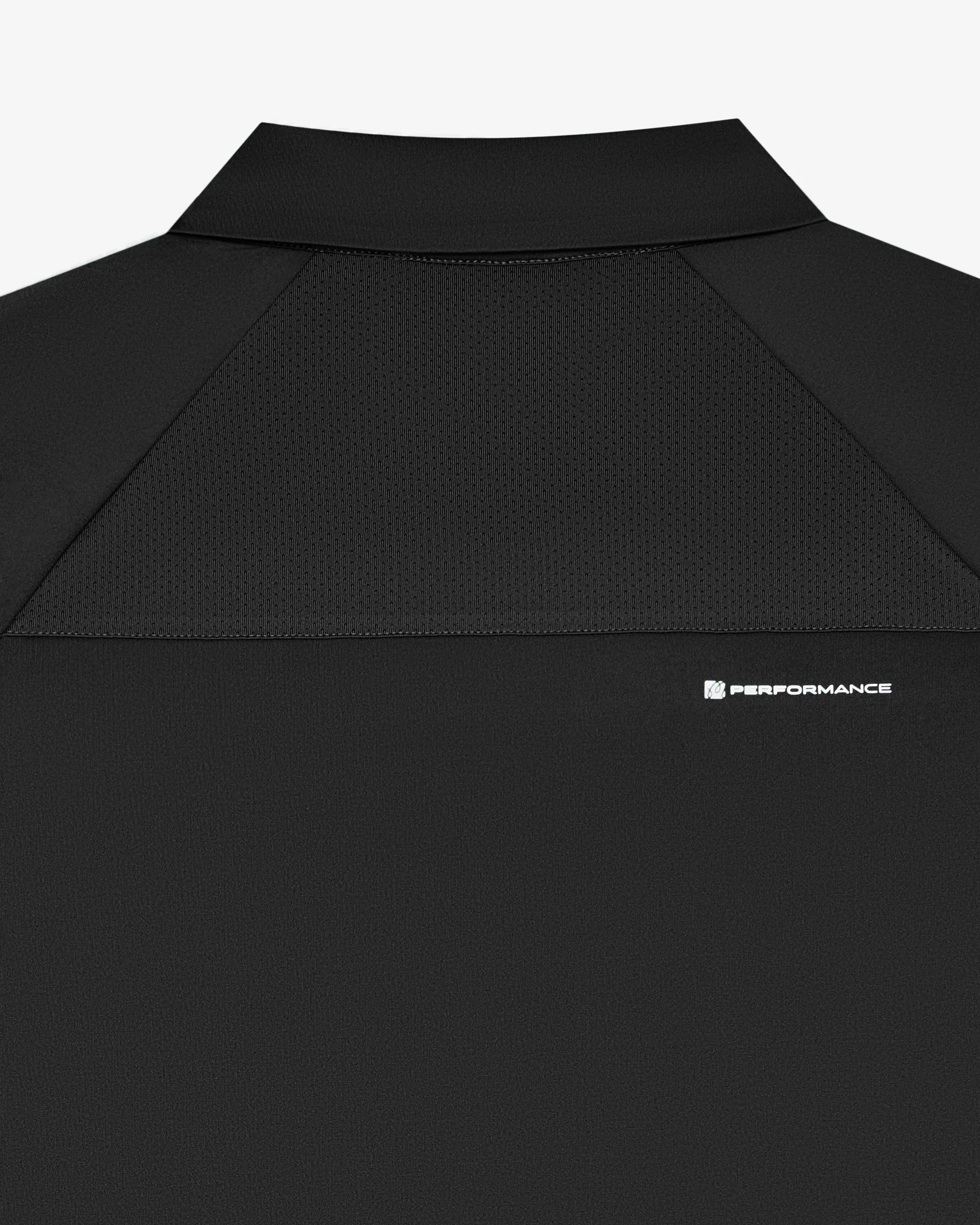 Performance Zip Raglan Polo | Black