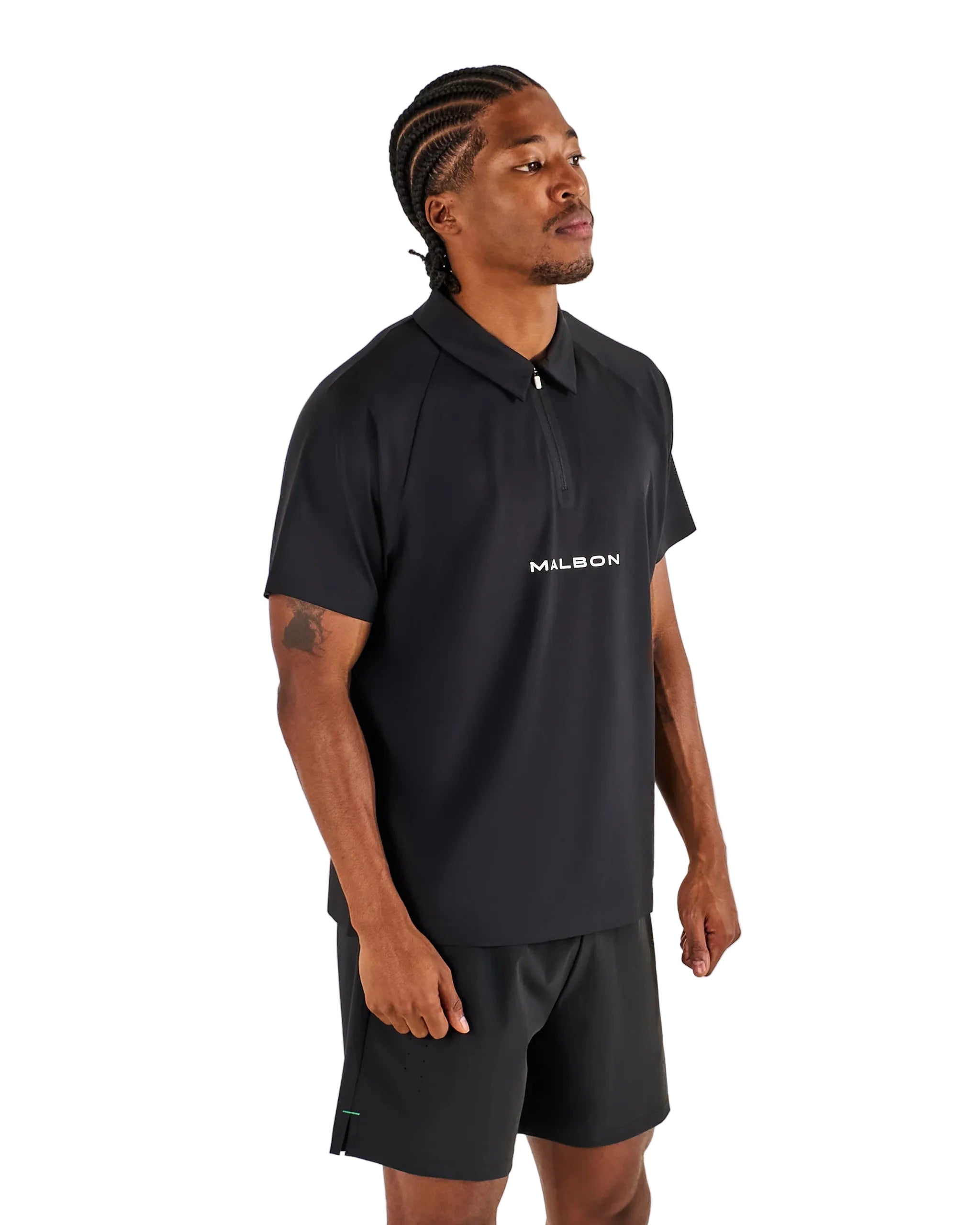 Performance Zip Raglan Polo | Black