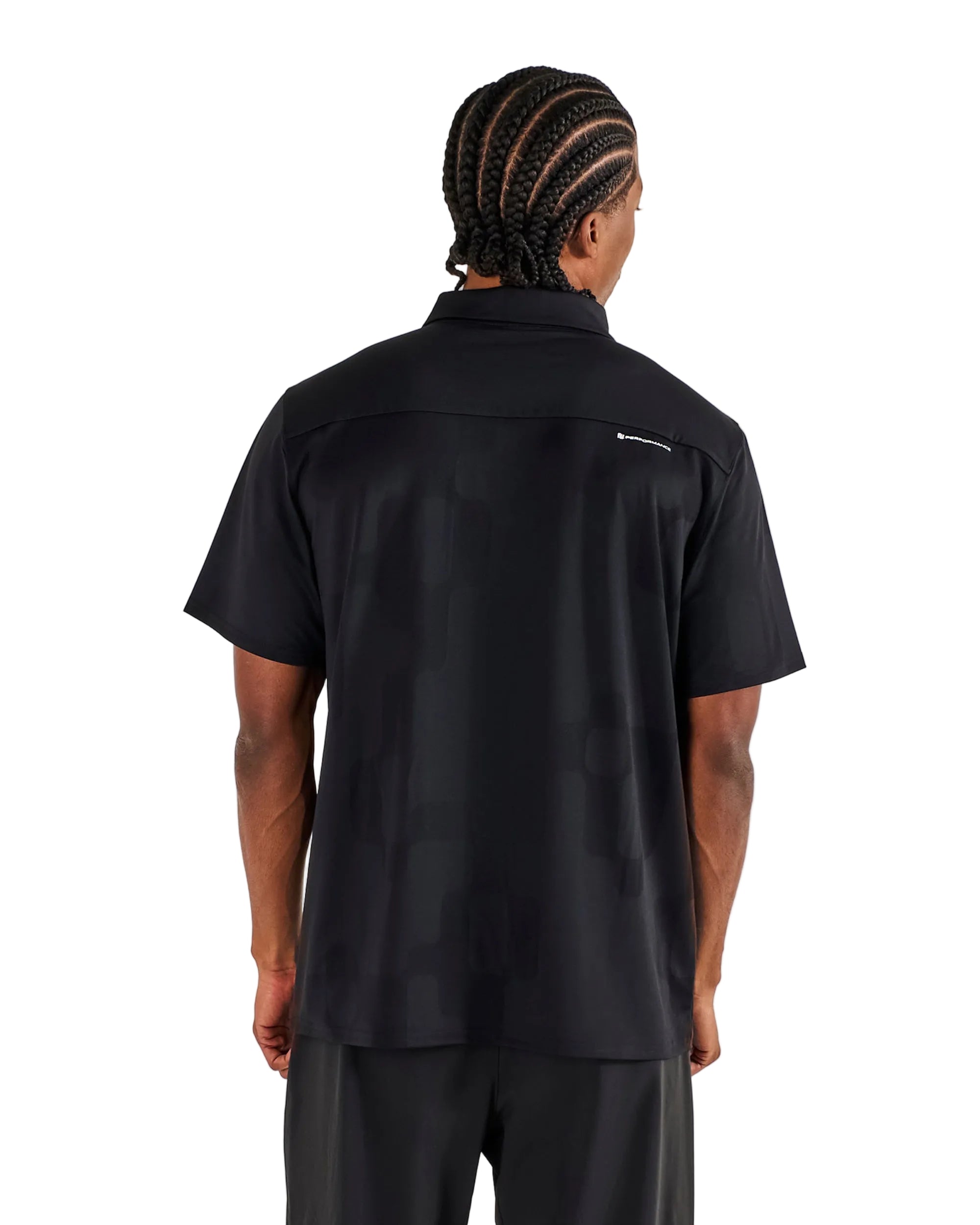Malbon Performance Mesh Paneled Polo | Black