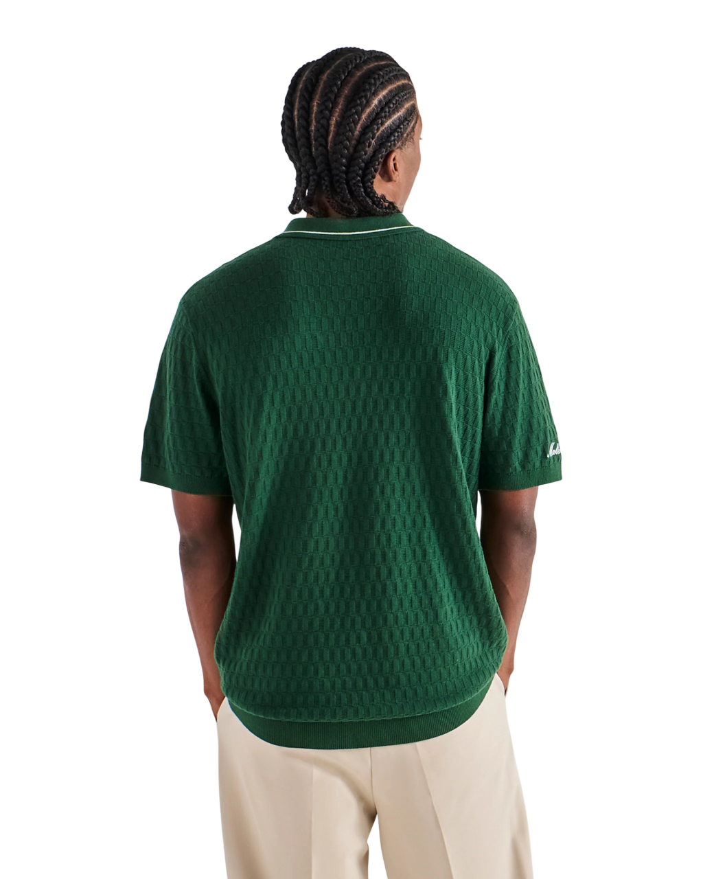 Crest Knit Polo | Myrtle