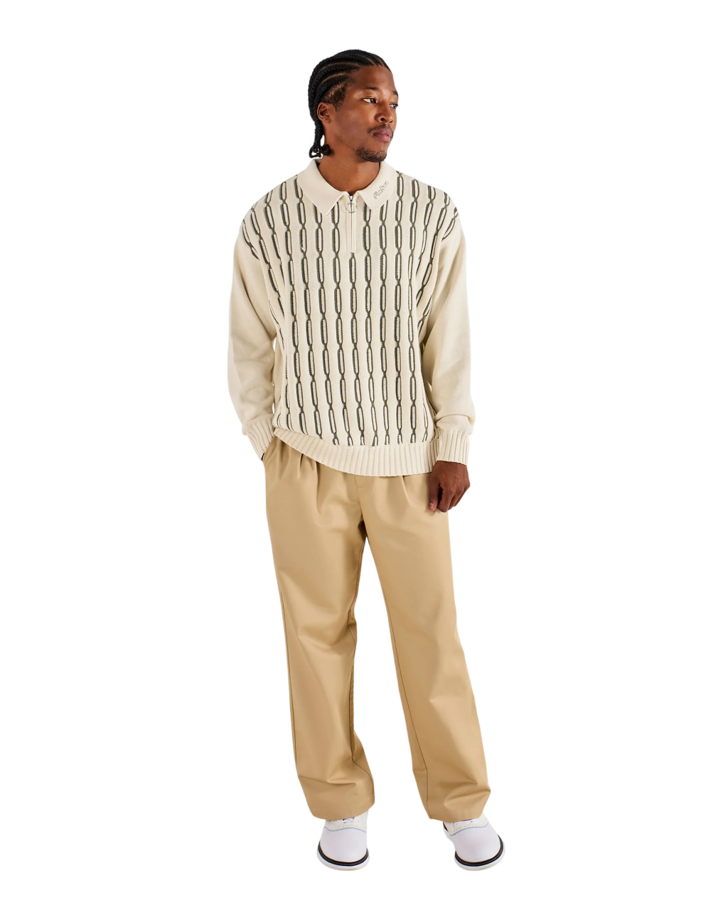 Links Polo Sweater | Beige