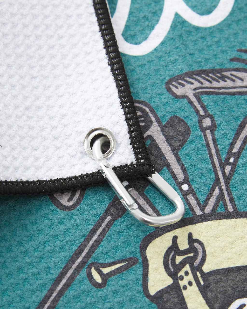 Two Man Scramble Golf Towel | Blue Green