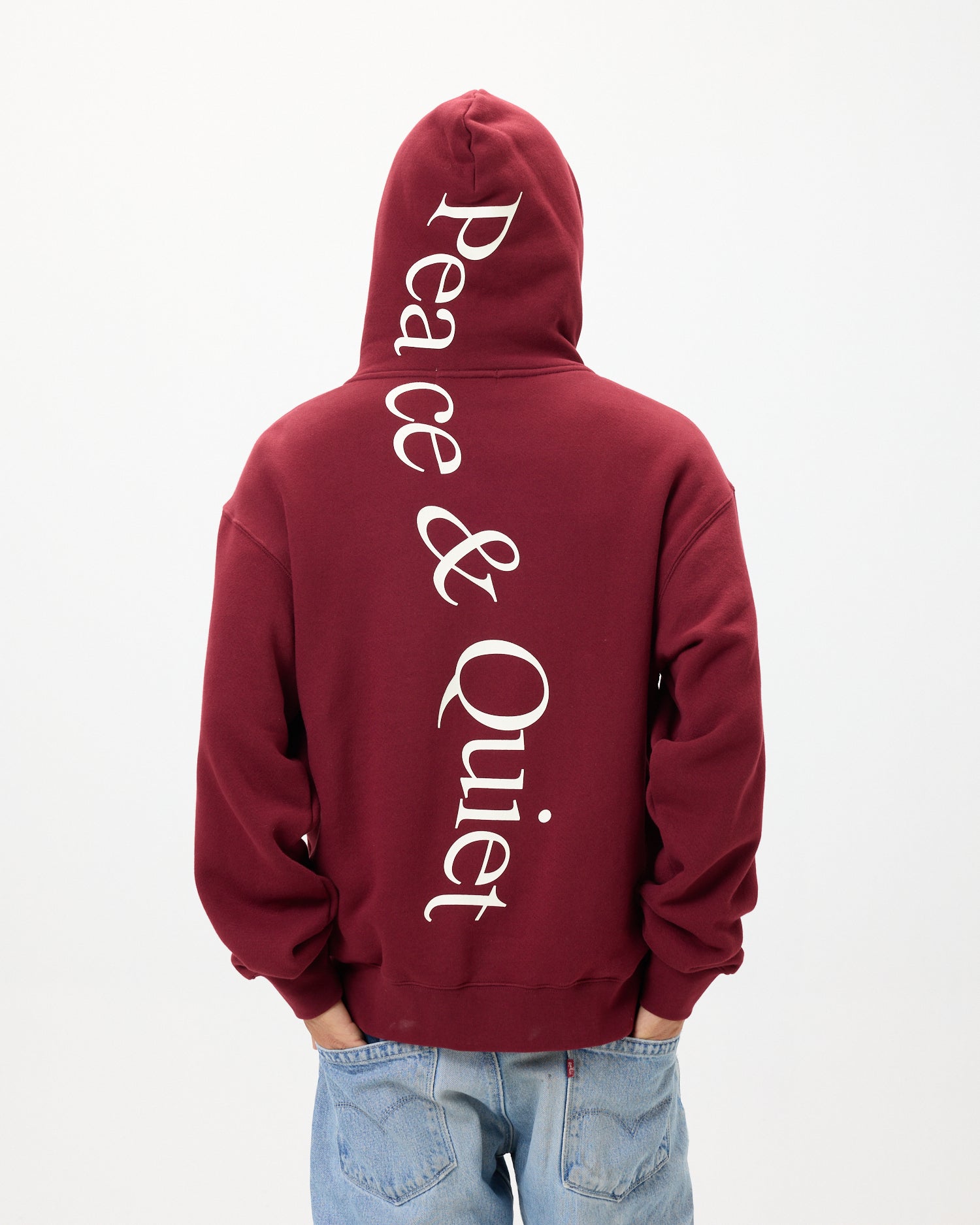 Wordmark Zip Up Hoodie | Burgandy