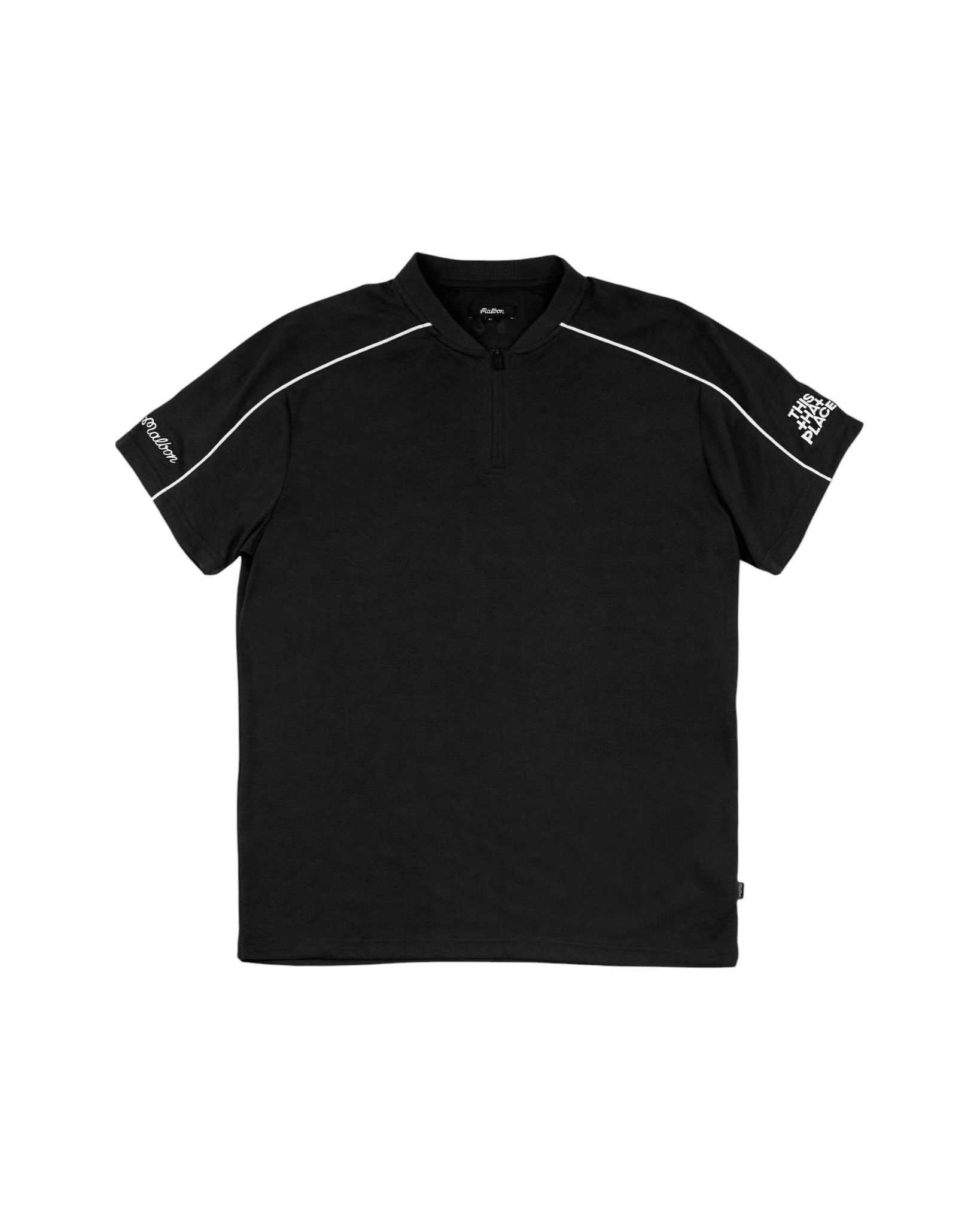 Malbon x TTP Performance Zip Blade Collar Polo – Black | Malbon