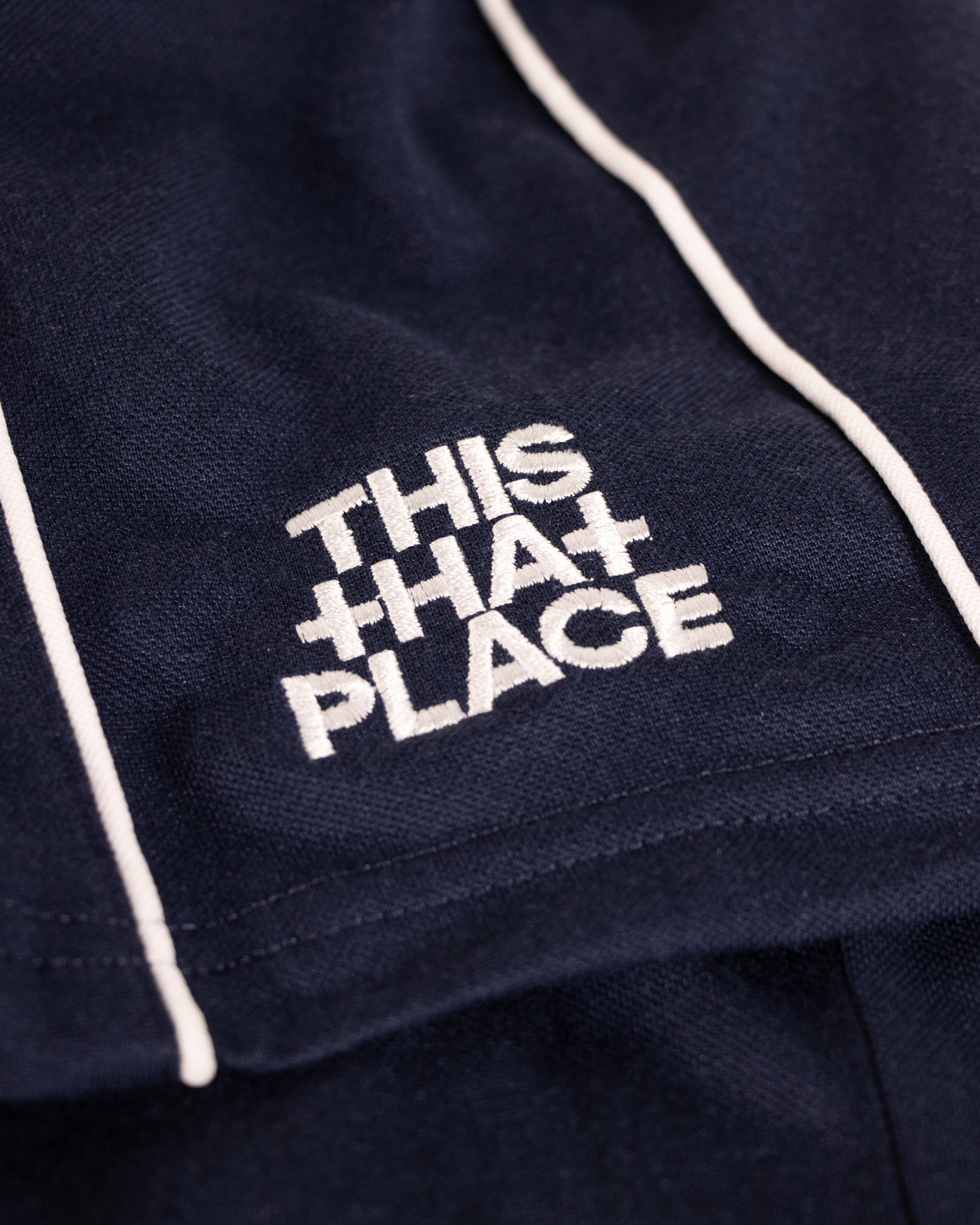 Malbon x TTP Performance Zip Blade Collar Polo | Navy