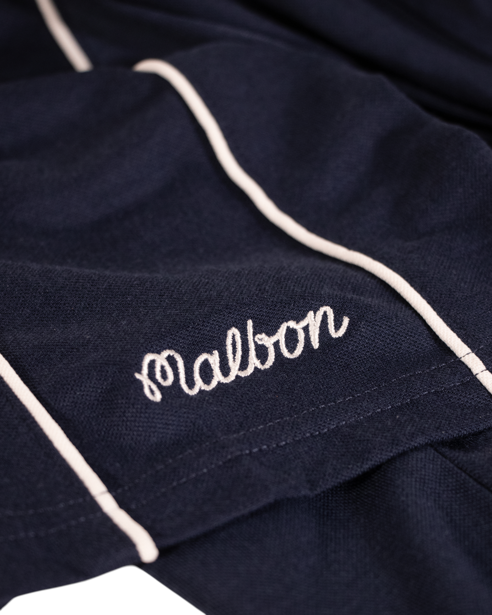 Malbon x TTP Performance Zip Blade Collar Polo | Navy