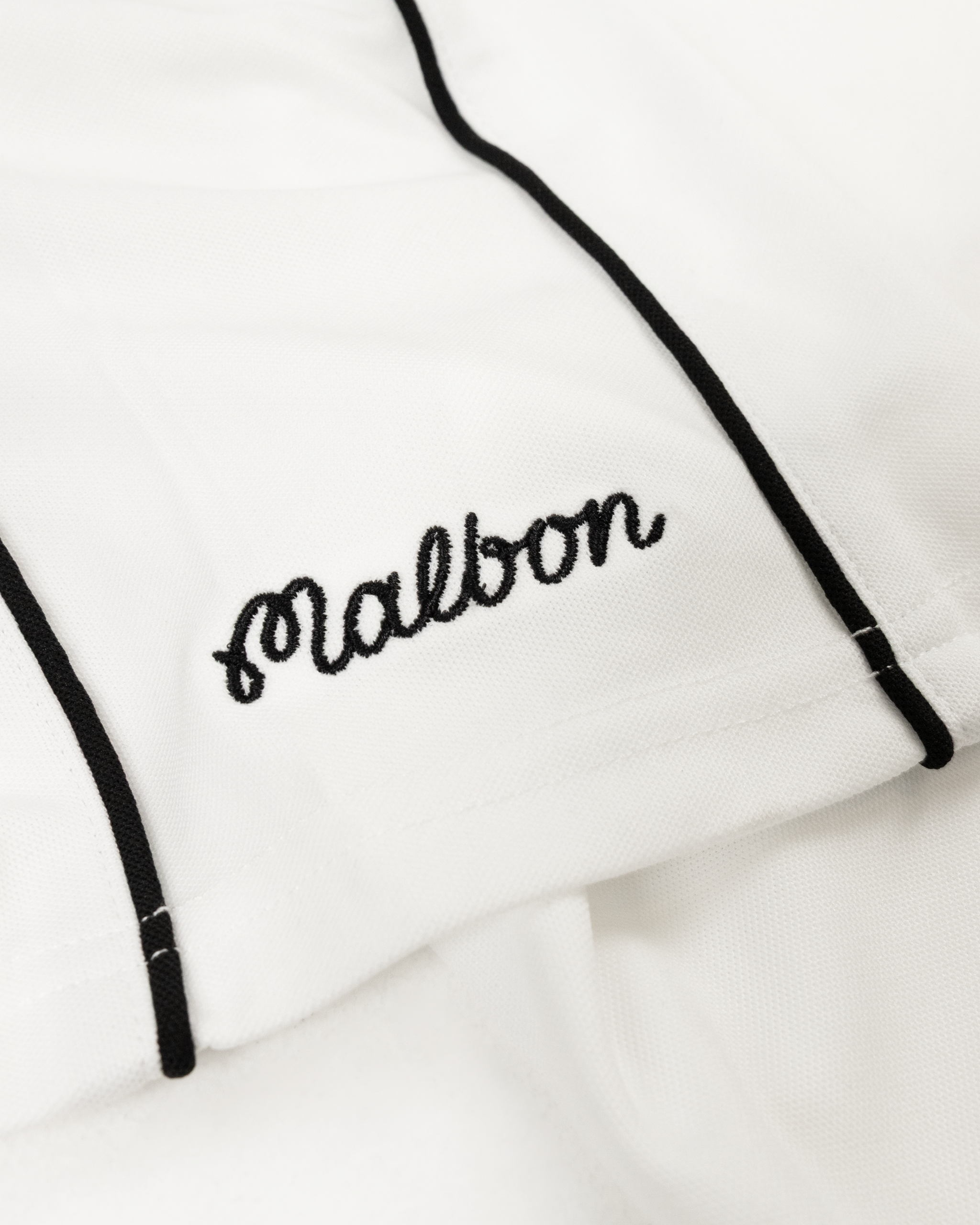 Malbon x TTP Performance Zip Blade Collar Polo | White