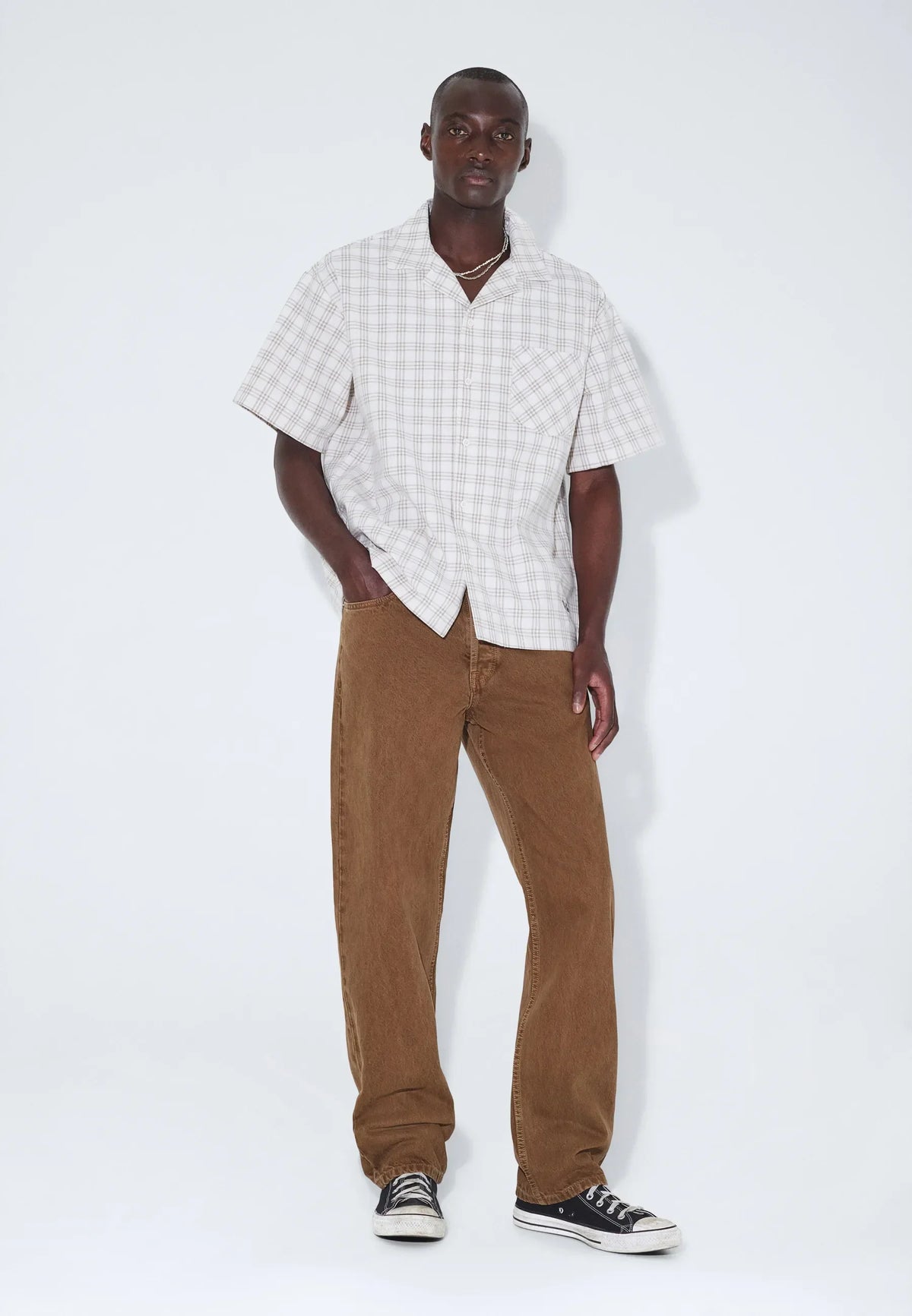 Mile Shirt | Ecru Summer Check