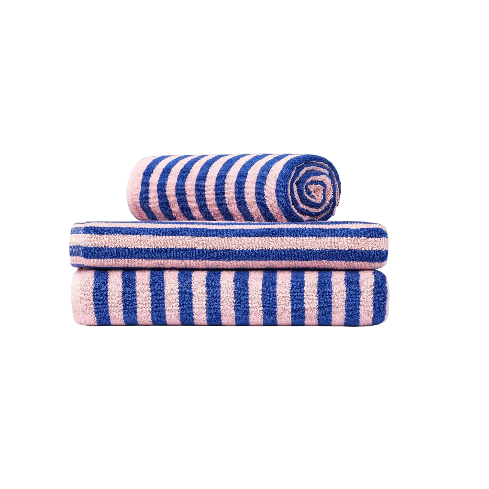 Naram Towels, dazzling blue & rose