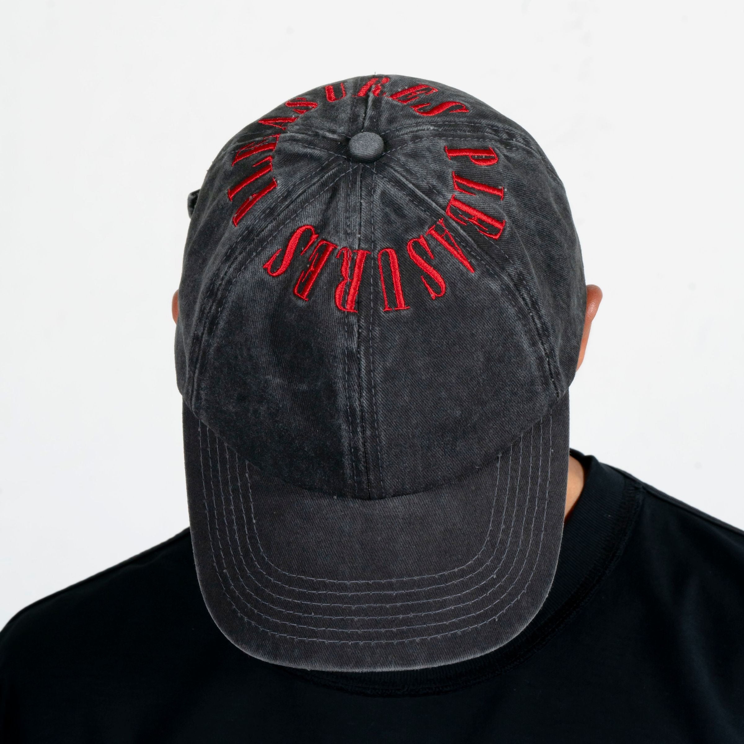 Onyx Crown Washed Cap 'Black/Red'