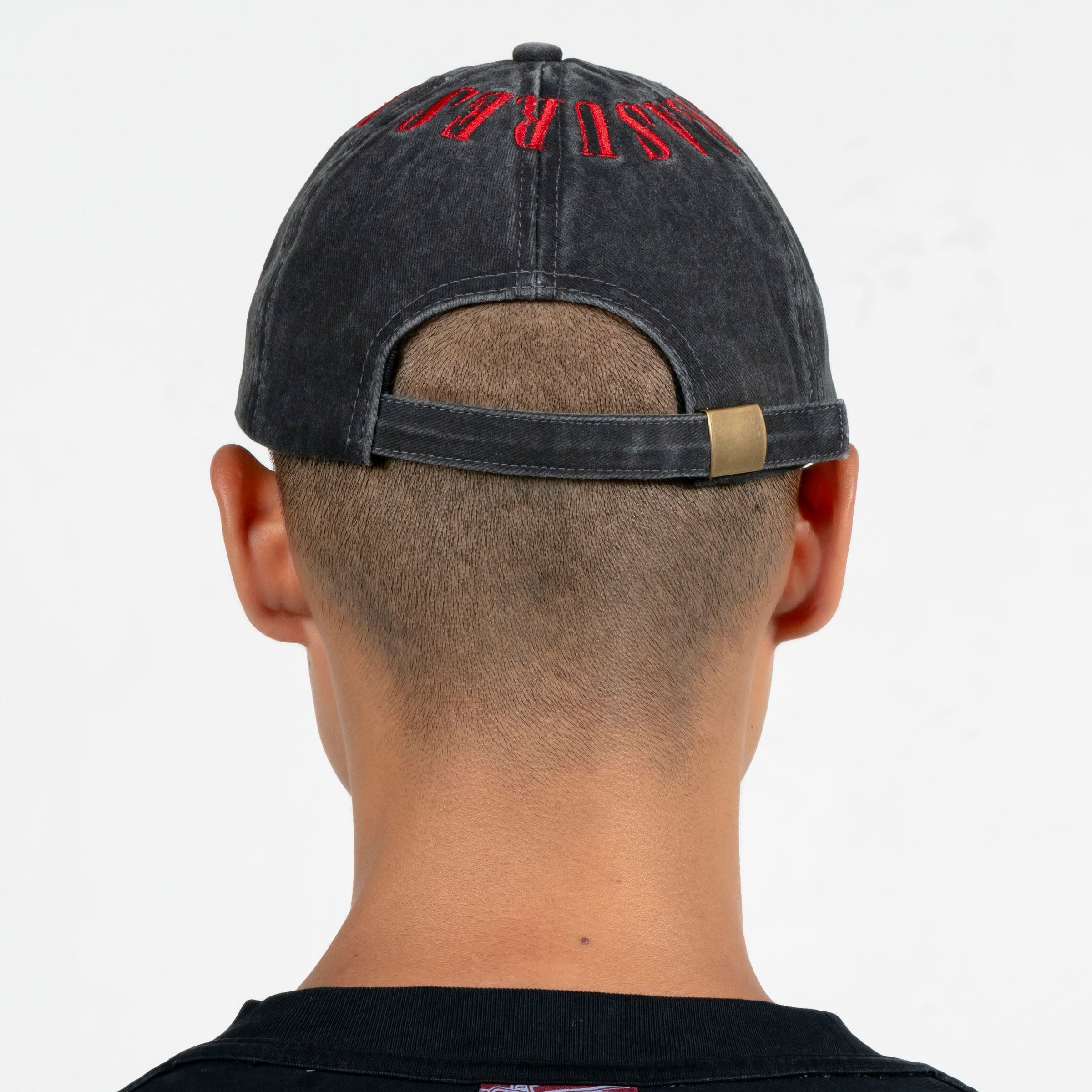 Onyx Crown Washed Cap 'Black/Red'