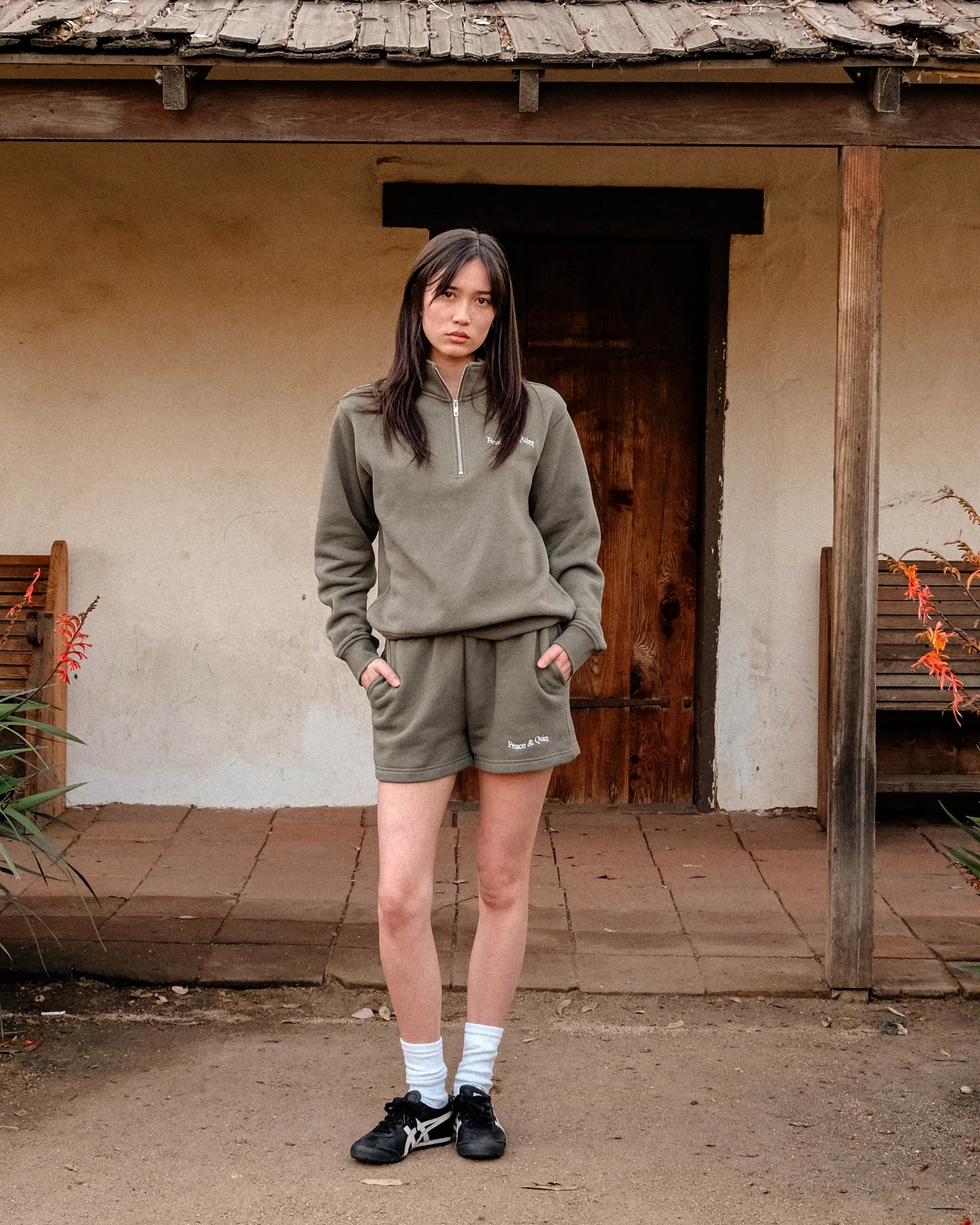 Wordmark Sweatshorts | Olive