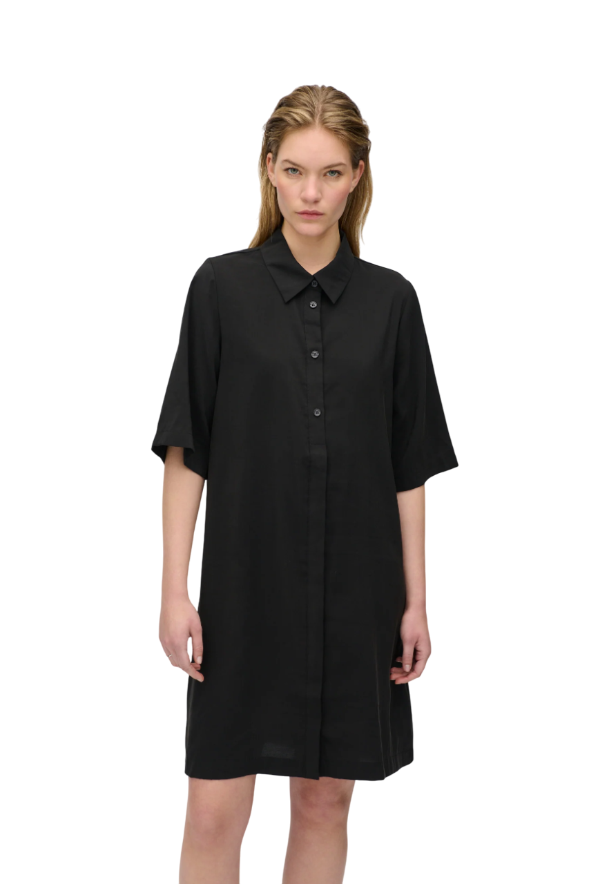 Rey Shirt Dress | Black
