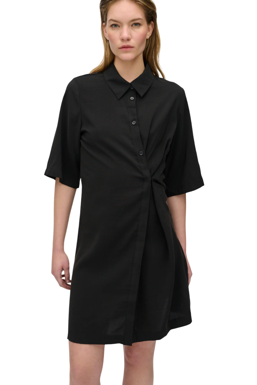 Rey Shirt Dress | Black