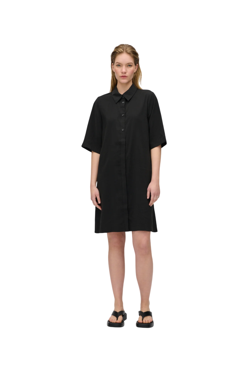 Rey Shirt Dress | Black