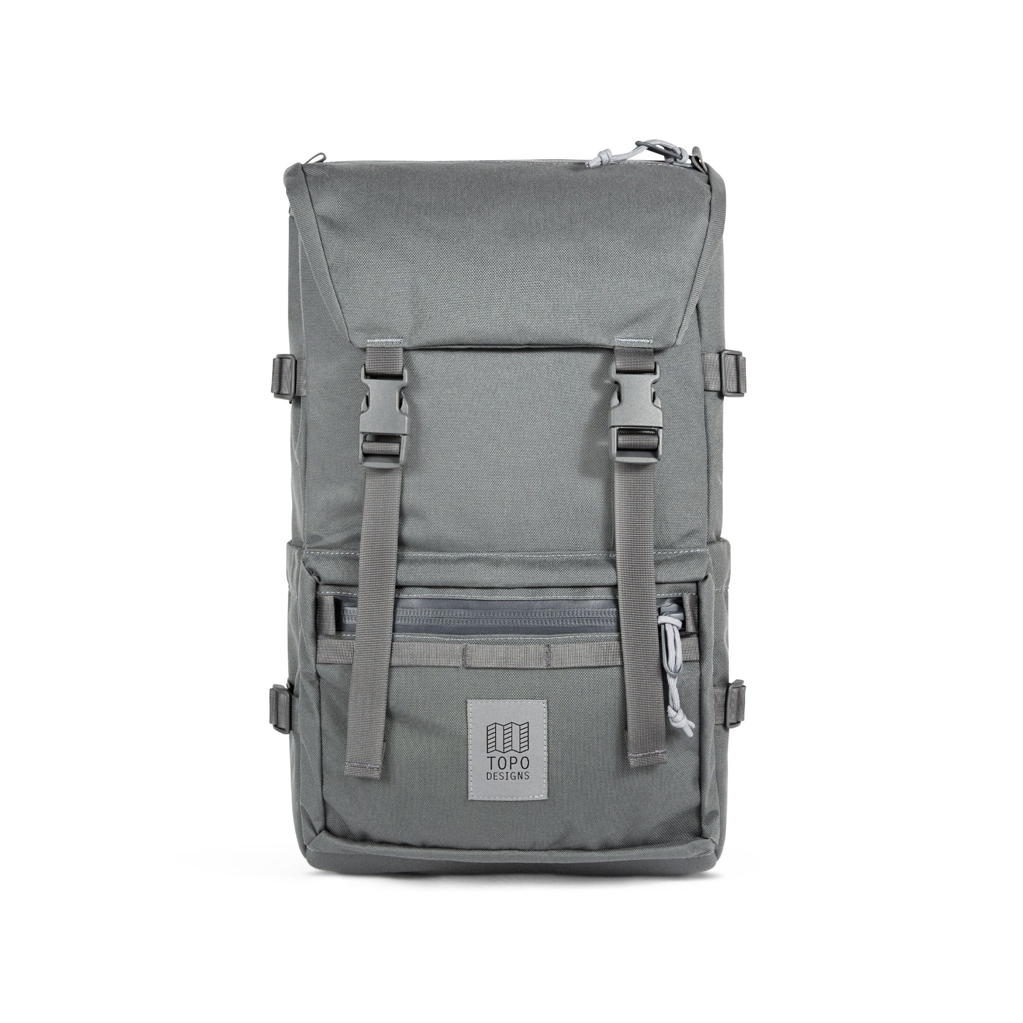 Front Product Shot of the Topo Designs Rover Pack Tech in Charcoal gray