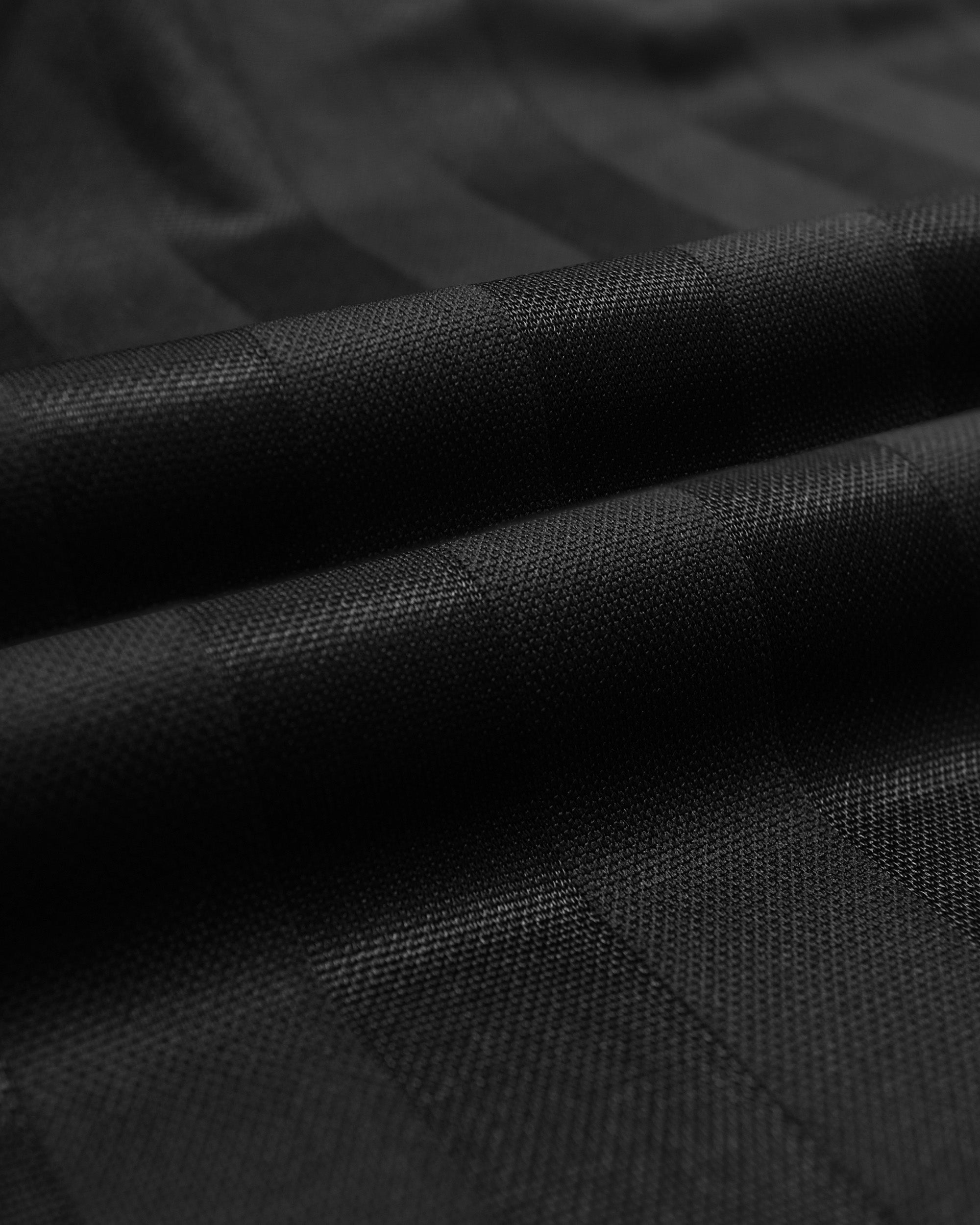 Close-up of black textured fabric