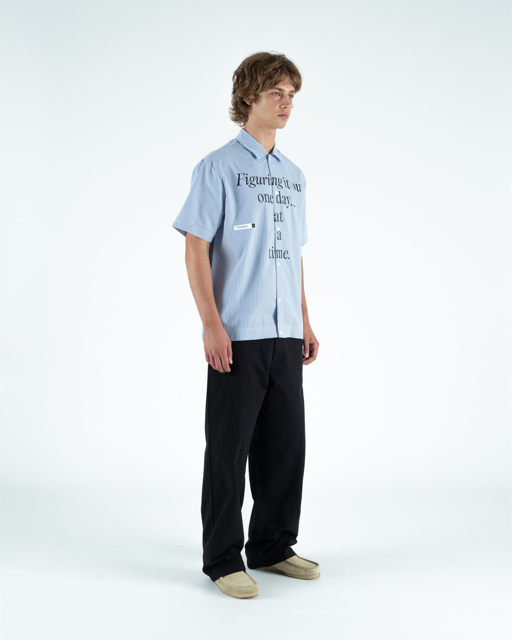 Reymon S/S Stripe Oxford Button-Up Shirt - Students Golf