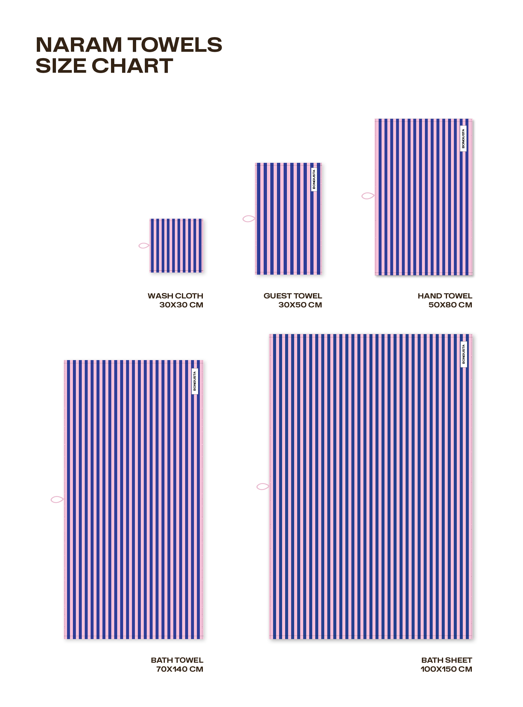 Naram Towels, dazzling blue & rose