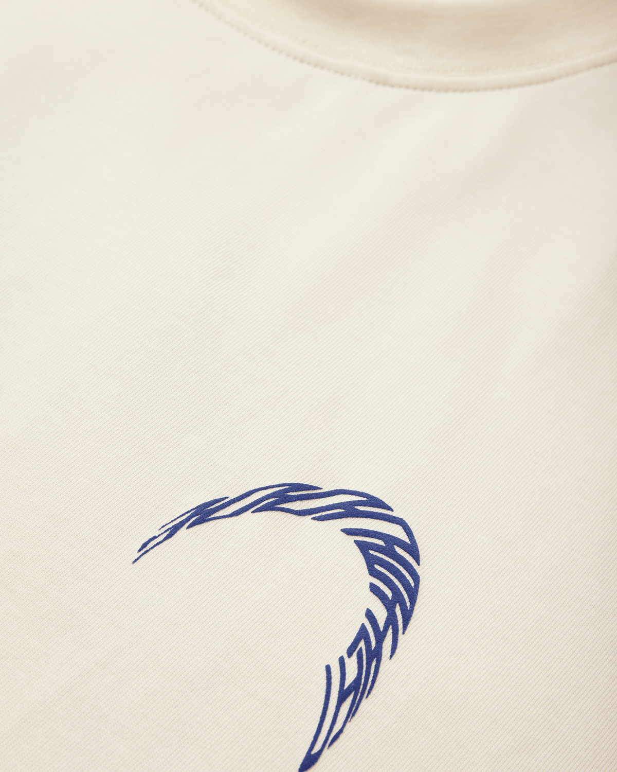 Baine Warp Tee | Off White Cobalt Blue