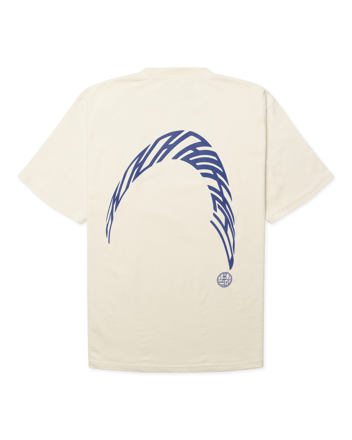 Baine Warp Tee | Off White Cobalt Blue