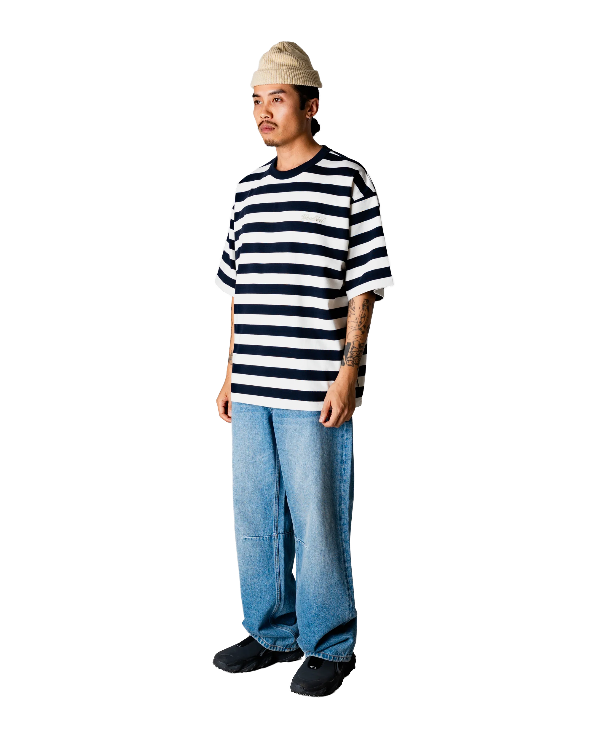 Beam Stripe Tee | Dark Navy