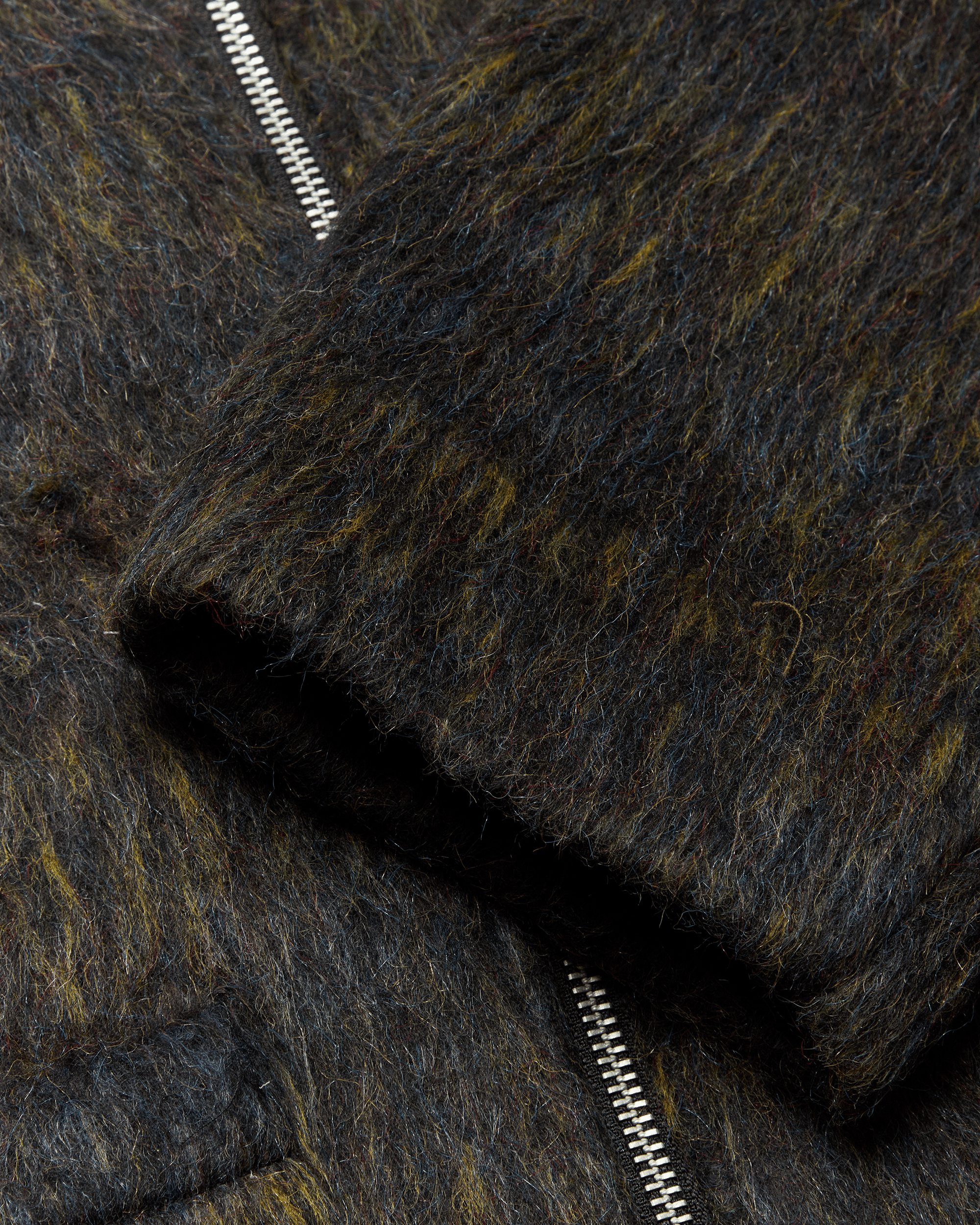 Blade Hairy Zip Jacket | Dark Olive