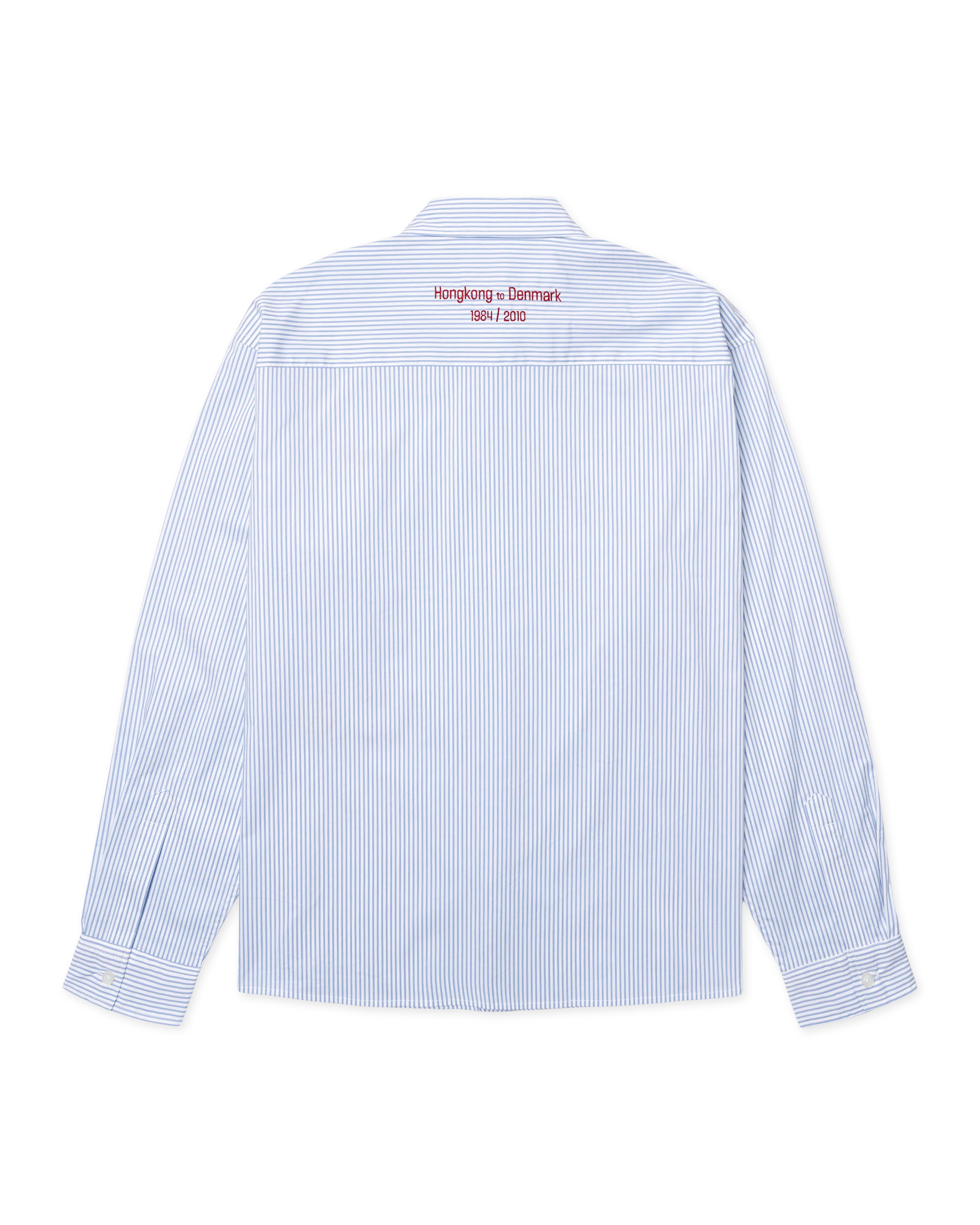 Buzo Stripe Emb Shirt | White-blue