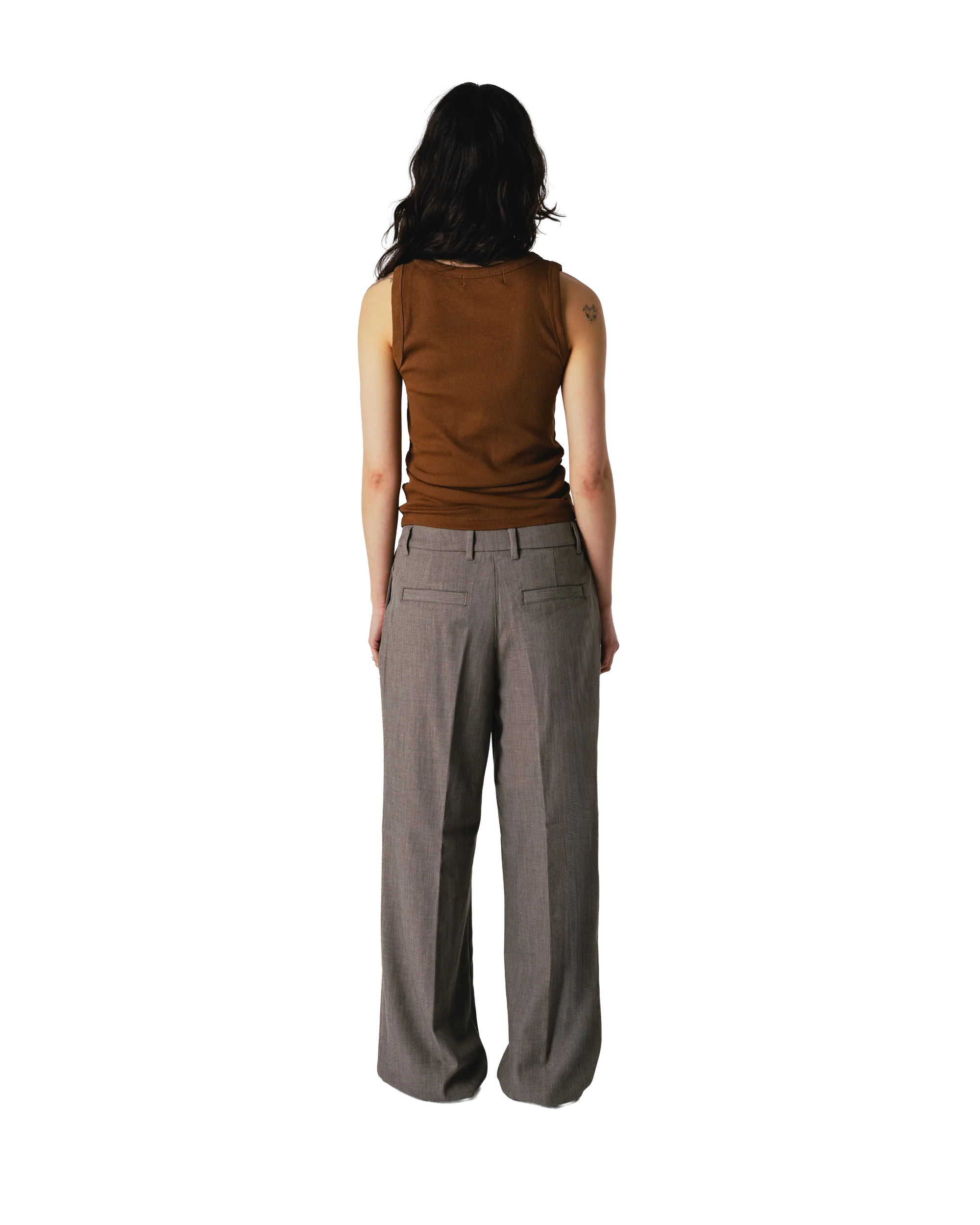 Dee Rib Tank Top | Mid Brown