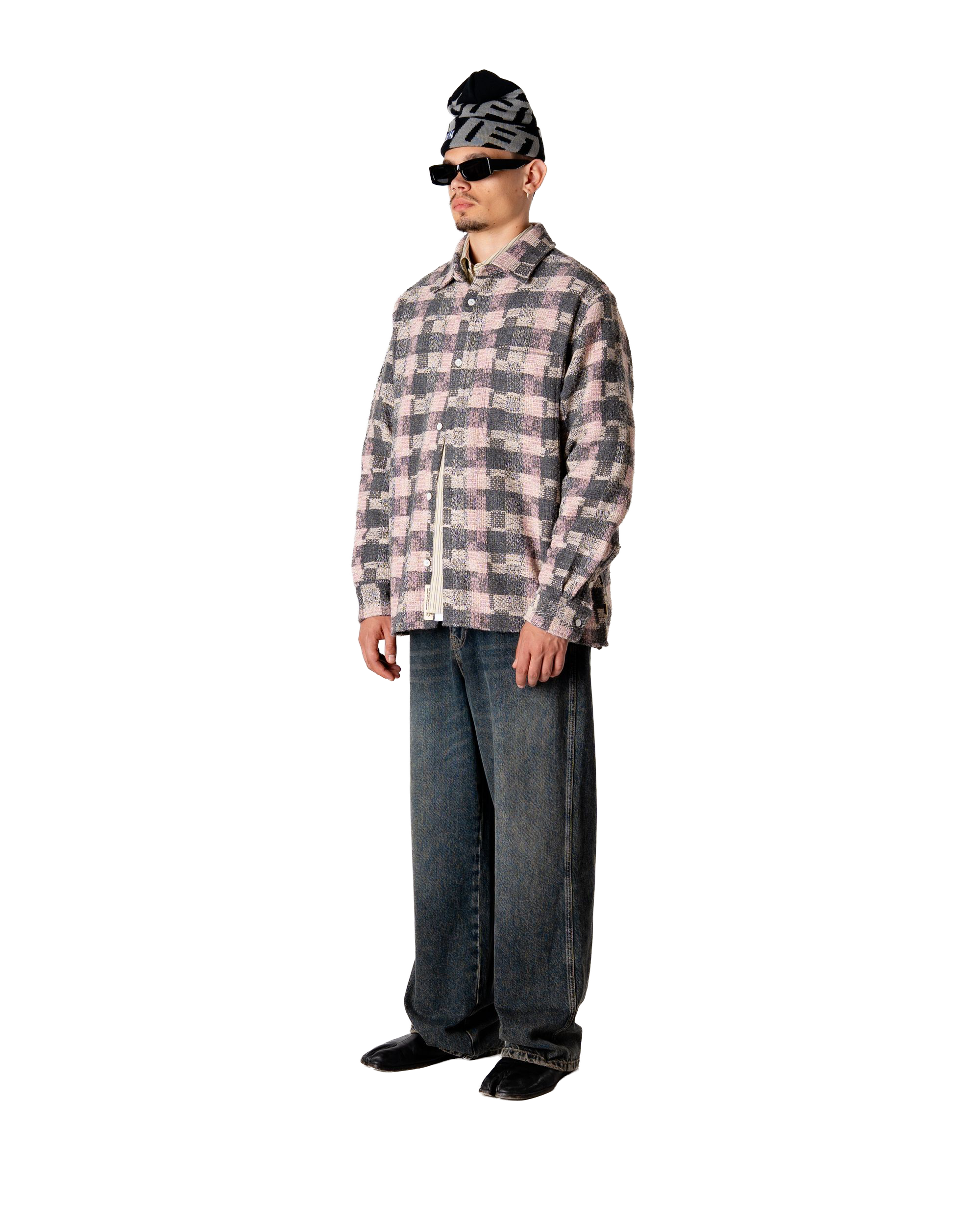 Glixto Structure Shirt | Grey-Brown